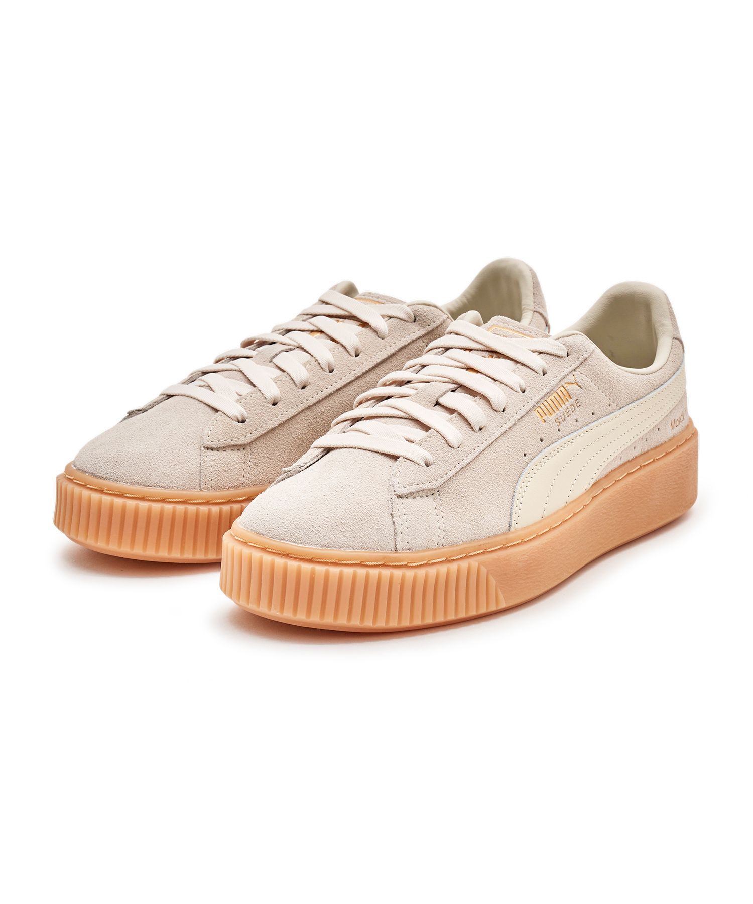 ★PUMA Suede Platform Mardi Mercredi Alpine ★ Puma Suede Platform Cutout WMNS Pearl Pink / Black - Feb