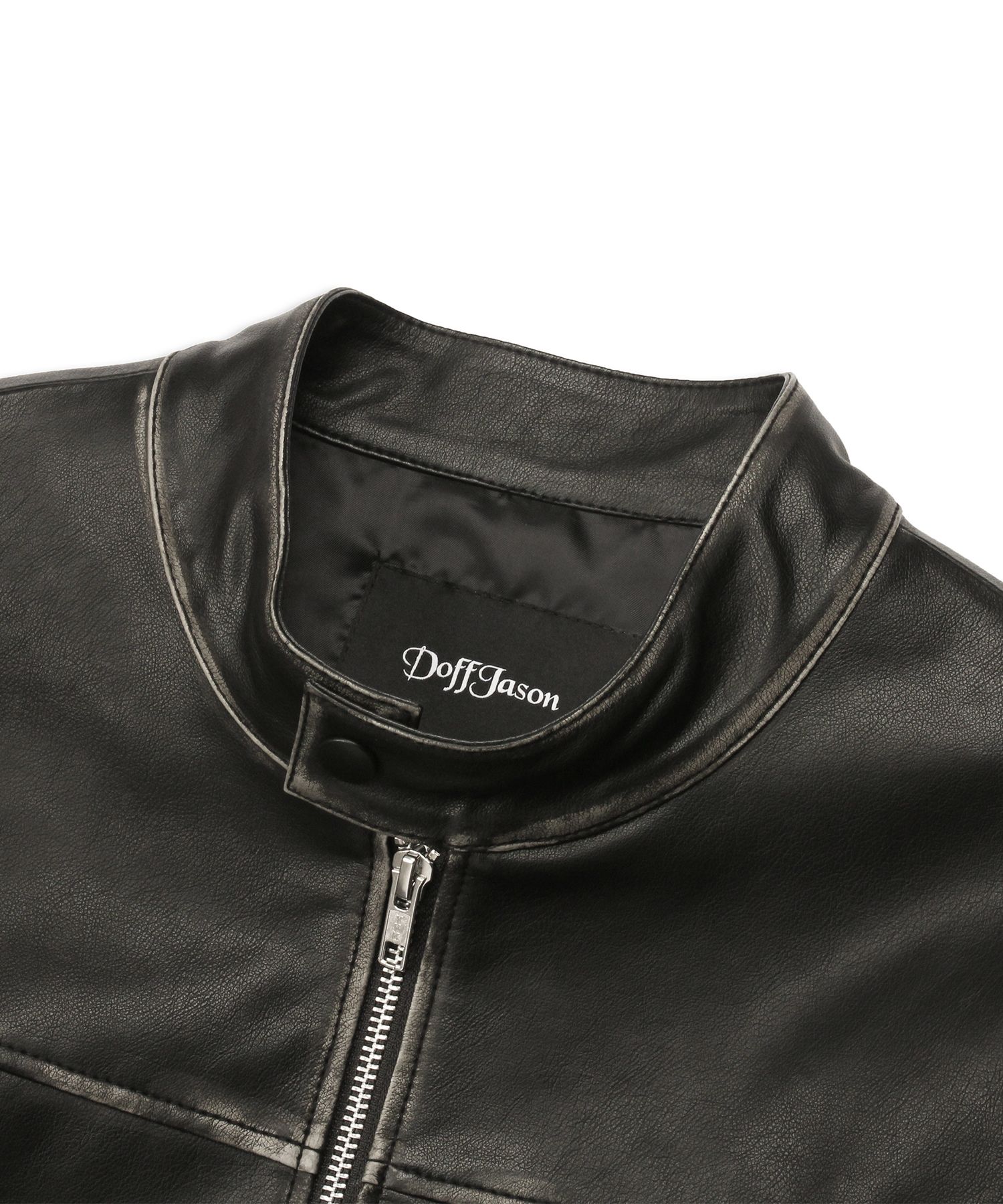 Generic Men's Black Genuine Sheepskin Leather Biker Jacket