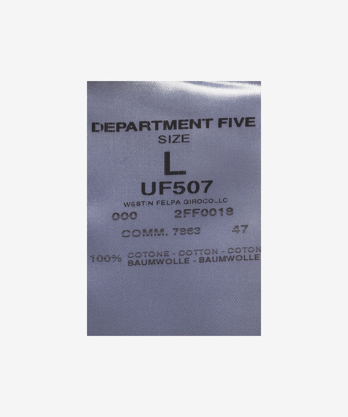 디파트먼트 파이브(DEPARTMENT FIVE) 로고 프린트 맨투맨 - 네로 / UF5072FF0018999