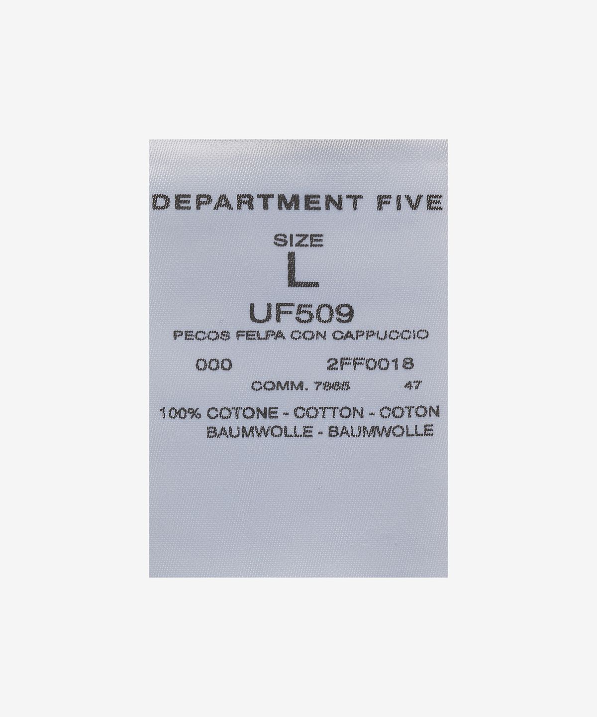 디파트먼트 파이브(DEPARTMENT FIVE) 로고 프린트 후드 - 화이트 / UF5092FF0018006
