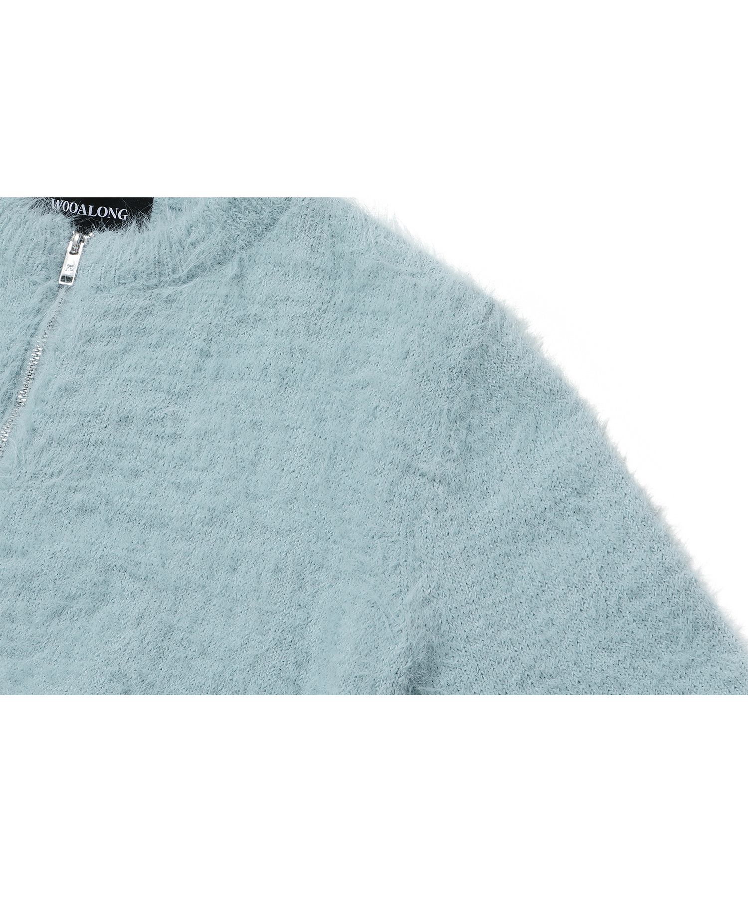 ジャケット WOOALONG Hairy knit zipup cardigan SKY BLUE MUSINSA | WOOALONG Hairy knit zip-up cardigan - SKY BLUE