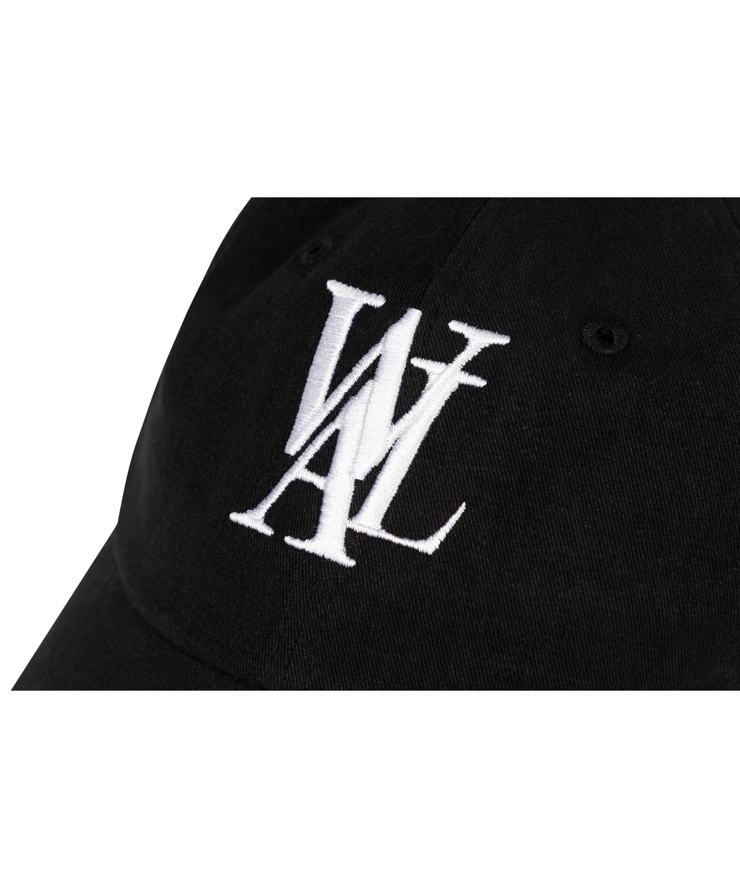 MUSINSA | WOOALONG Signature low ball cap - BLACK