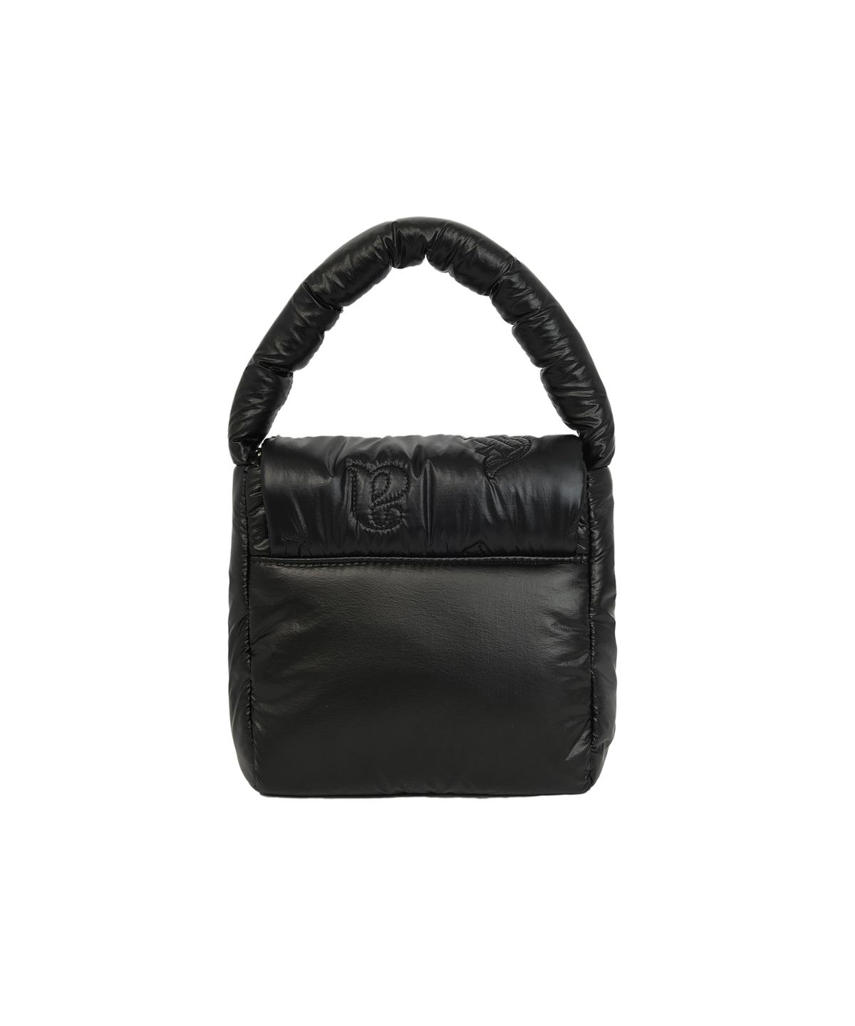 팔렛(FALLETT) 레터링 퀼팅 스몰 플랩 토트 백 블랙