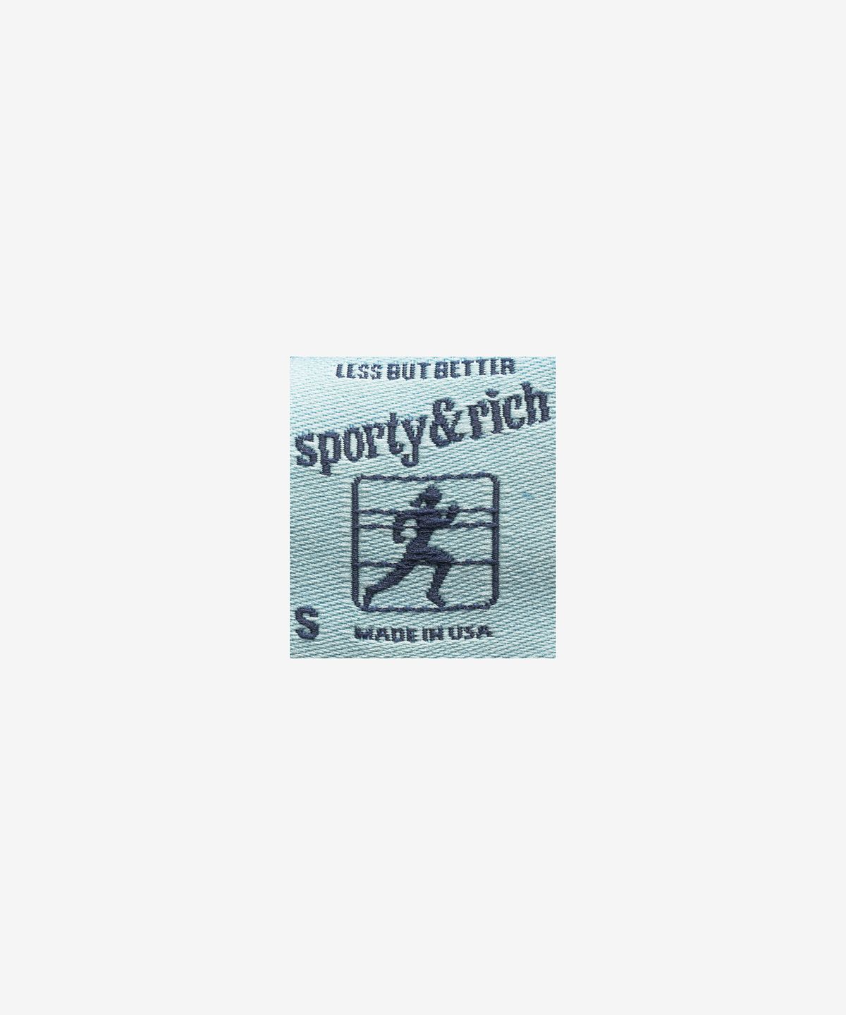 스포티앤리치(SPORTY&RICH) 컬시브 로고 엠브로이더드 폴로 셔츠 - 로얄블루 / PO851RB