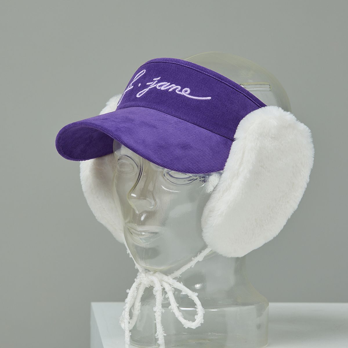 제이제인(J.JANE) 투웨이 퍼 귀도리 썬캡 (Purple)