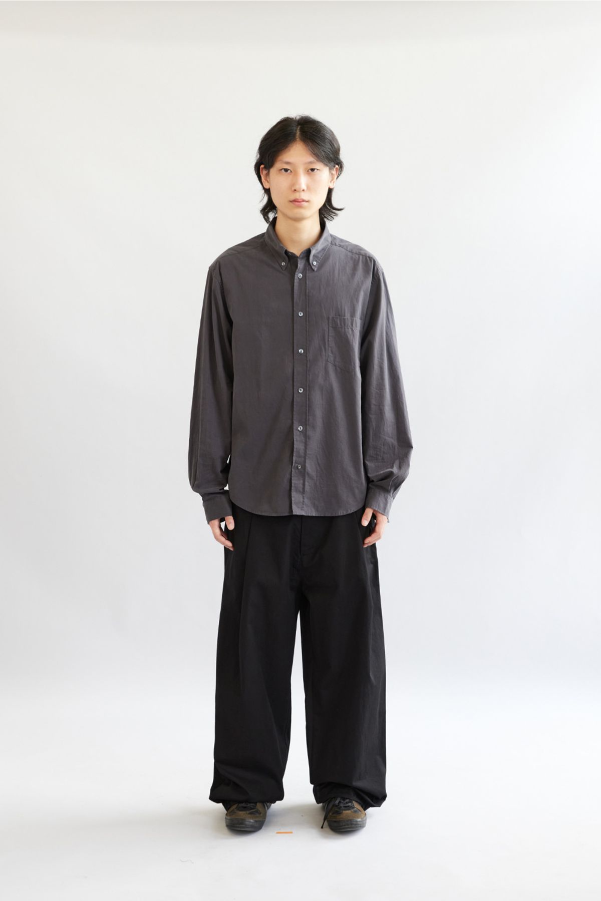 해칭룸(HATCHINGROOM) Out Button Shirt Charcoal