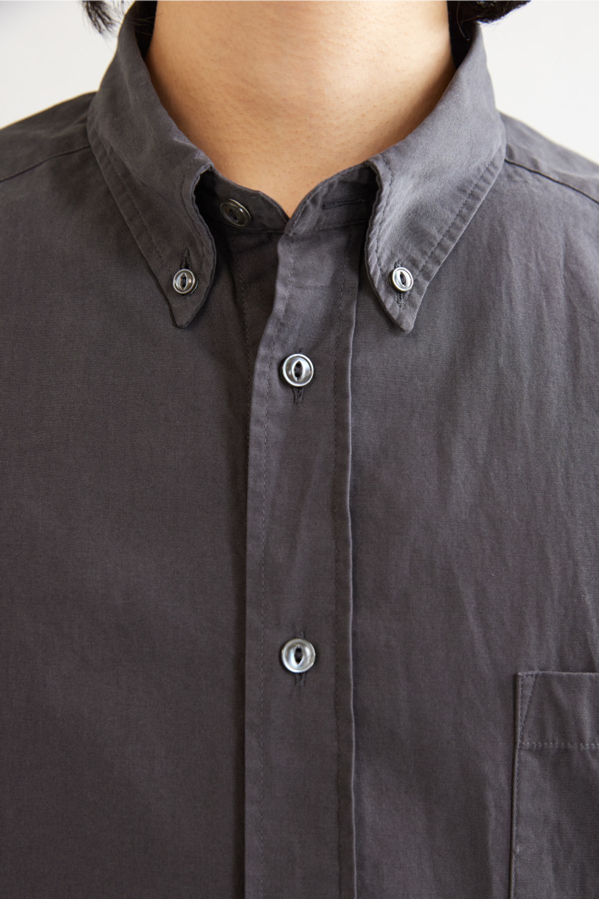 해칭룸(HATCHINGROOM) Out Button Shirt Charcoal