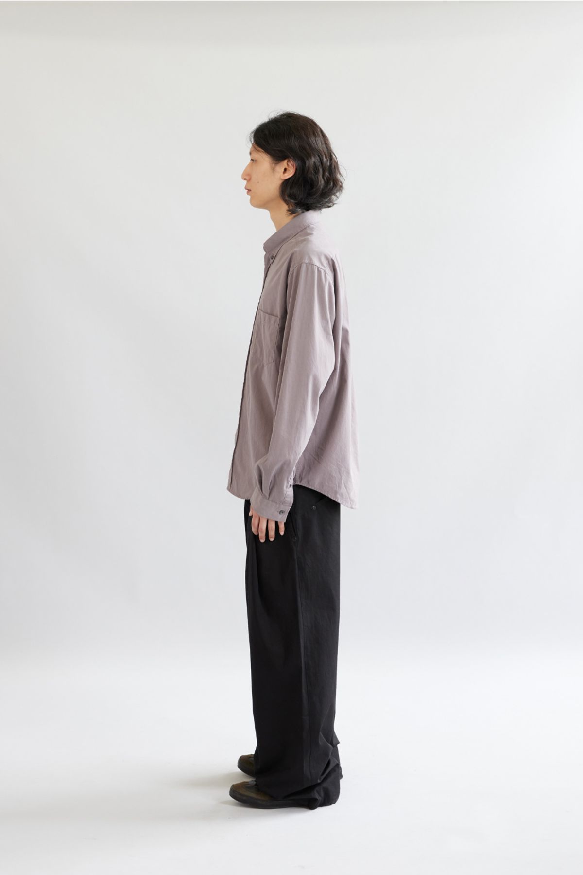 해칭룸(HATCHINGROOM) Out Button Shirt Rose Brown