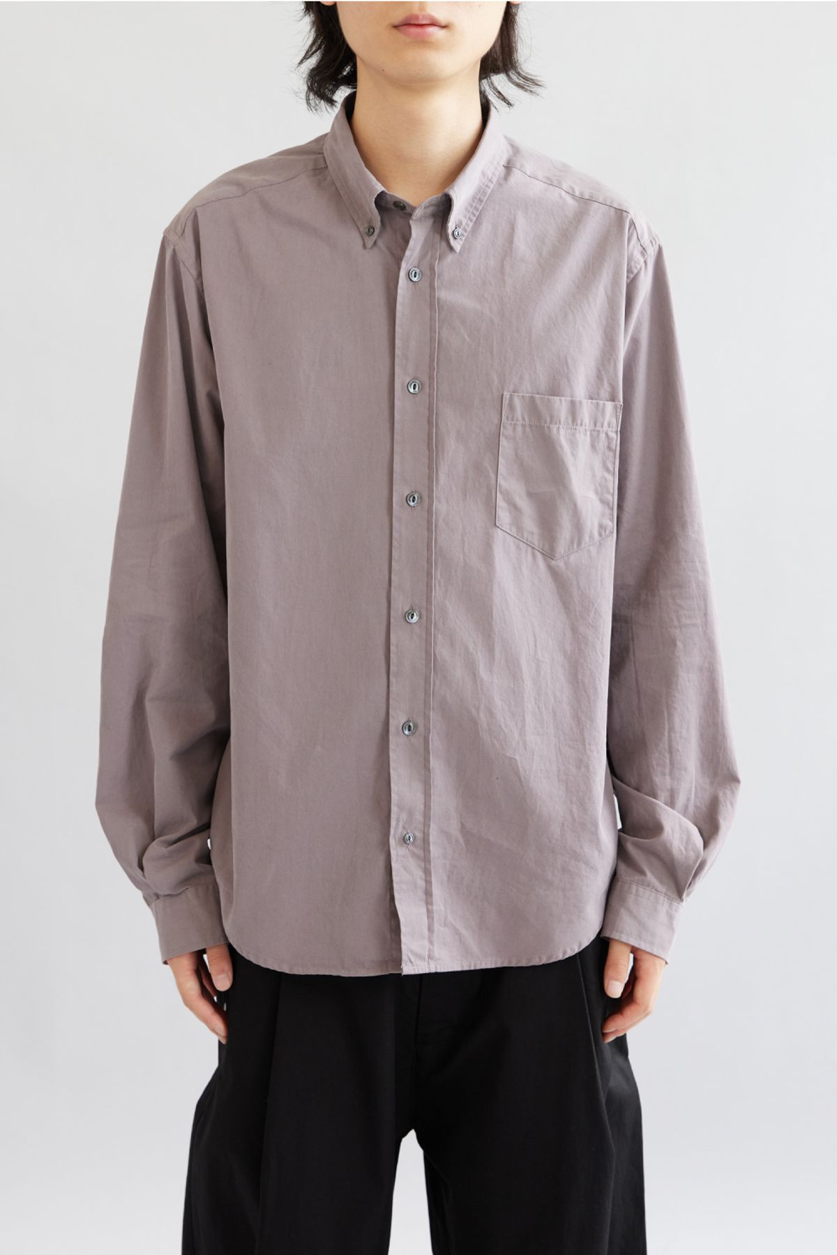 해칭룸(HATCHINGROOM) Out Button Shirt Rose Brown