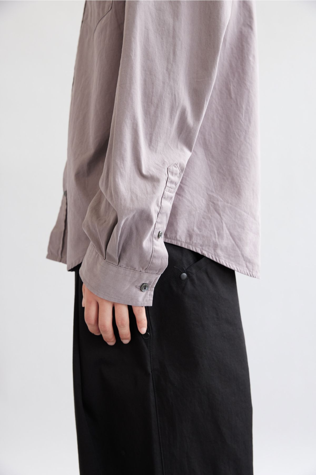 해칭룸(HATCHINGROOM) Out Button Shirt Rose Brown