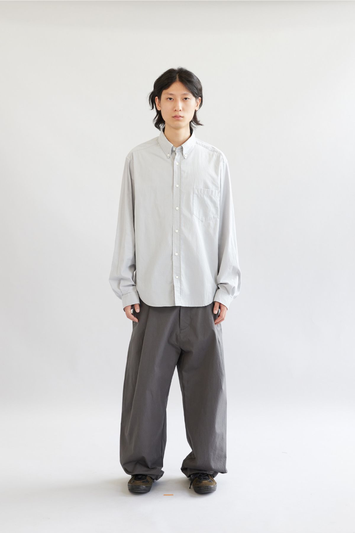 해칭룸(HATCHINGROOM) Out Button Shirt Silver