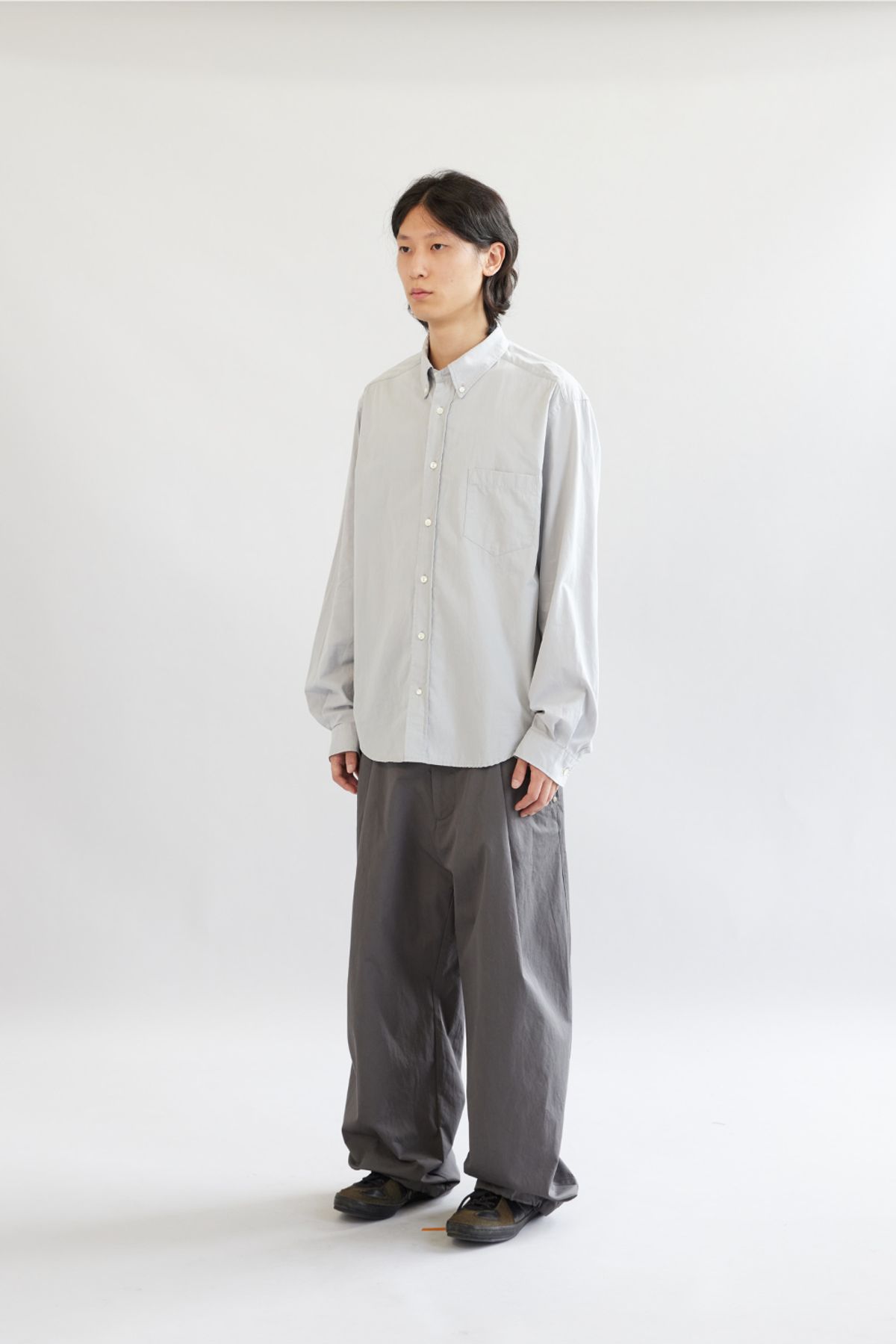 해칭룸(HATCHINGROOM) Out Button Shirt Silver
