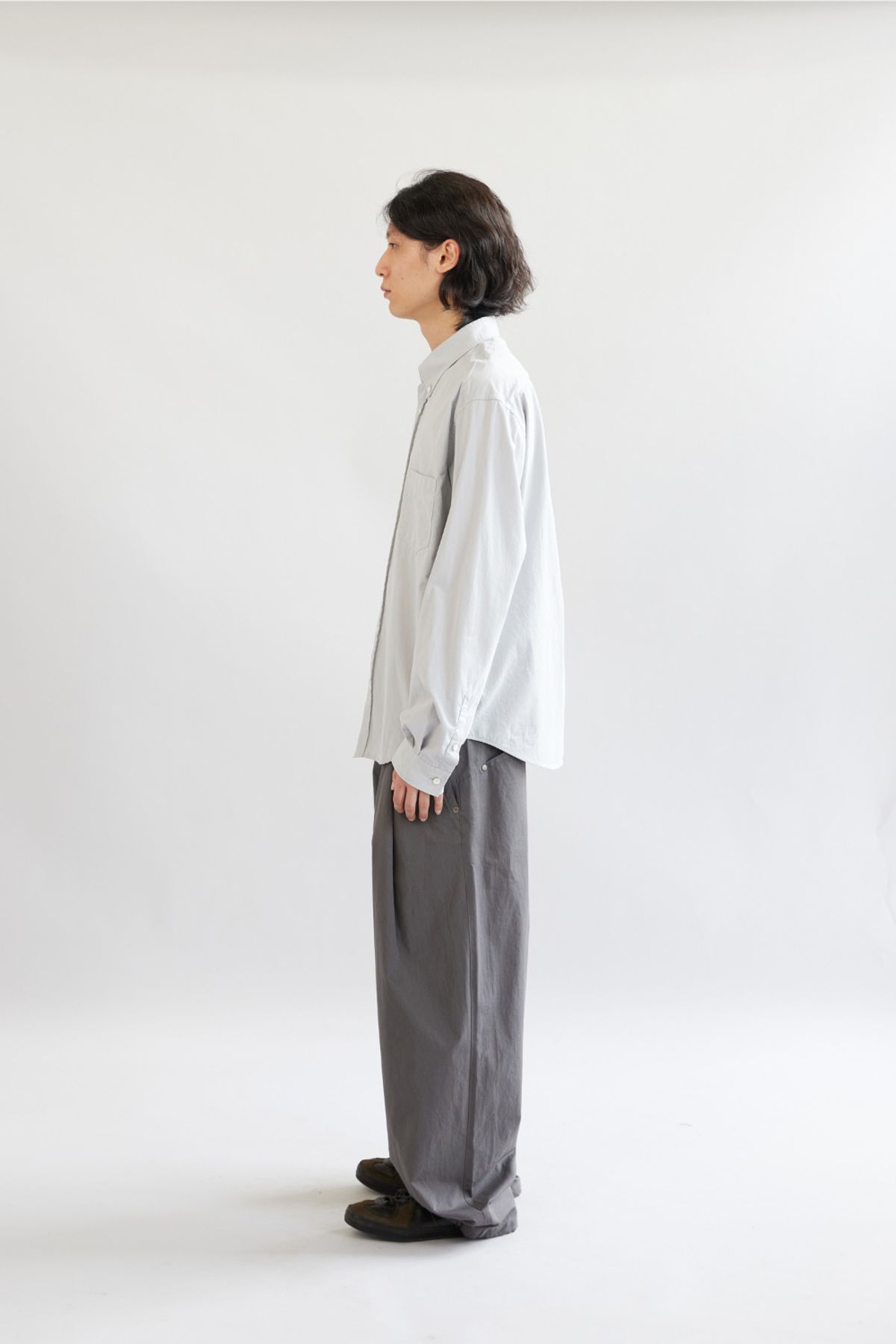 해칭룸(HATCHINGROOM) Out Button Shirt Silver