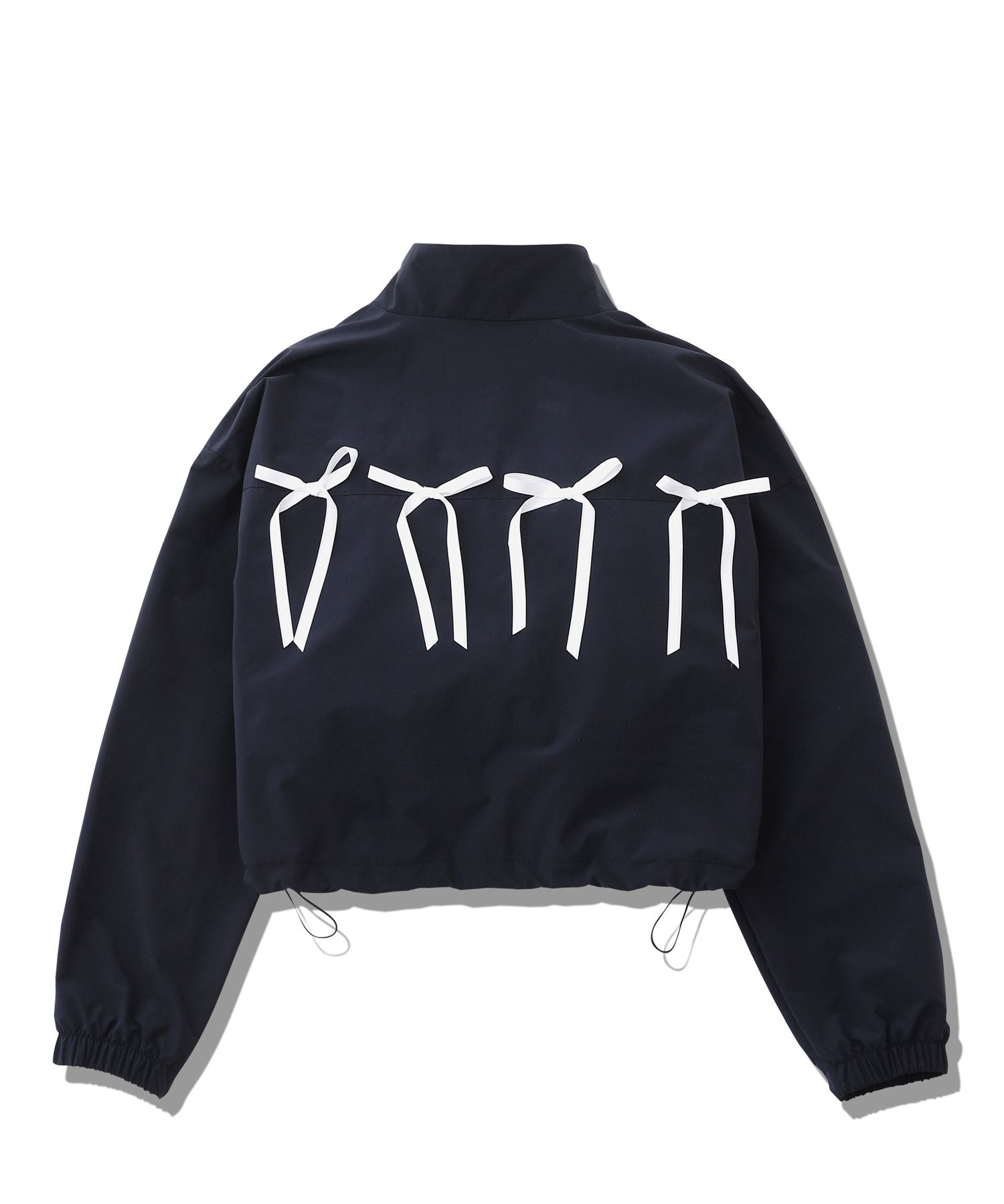 Bad Blue * Ribbon Blossom Crop Jacket リボン ジャケット MUSINSA | BADBLUE Ribbon Crop Jacket Navy