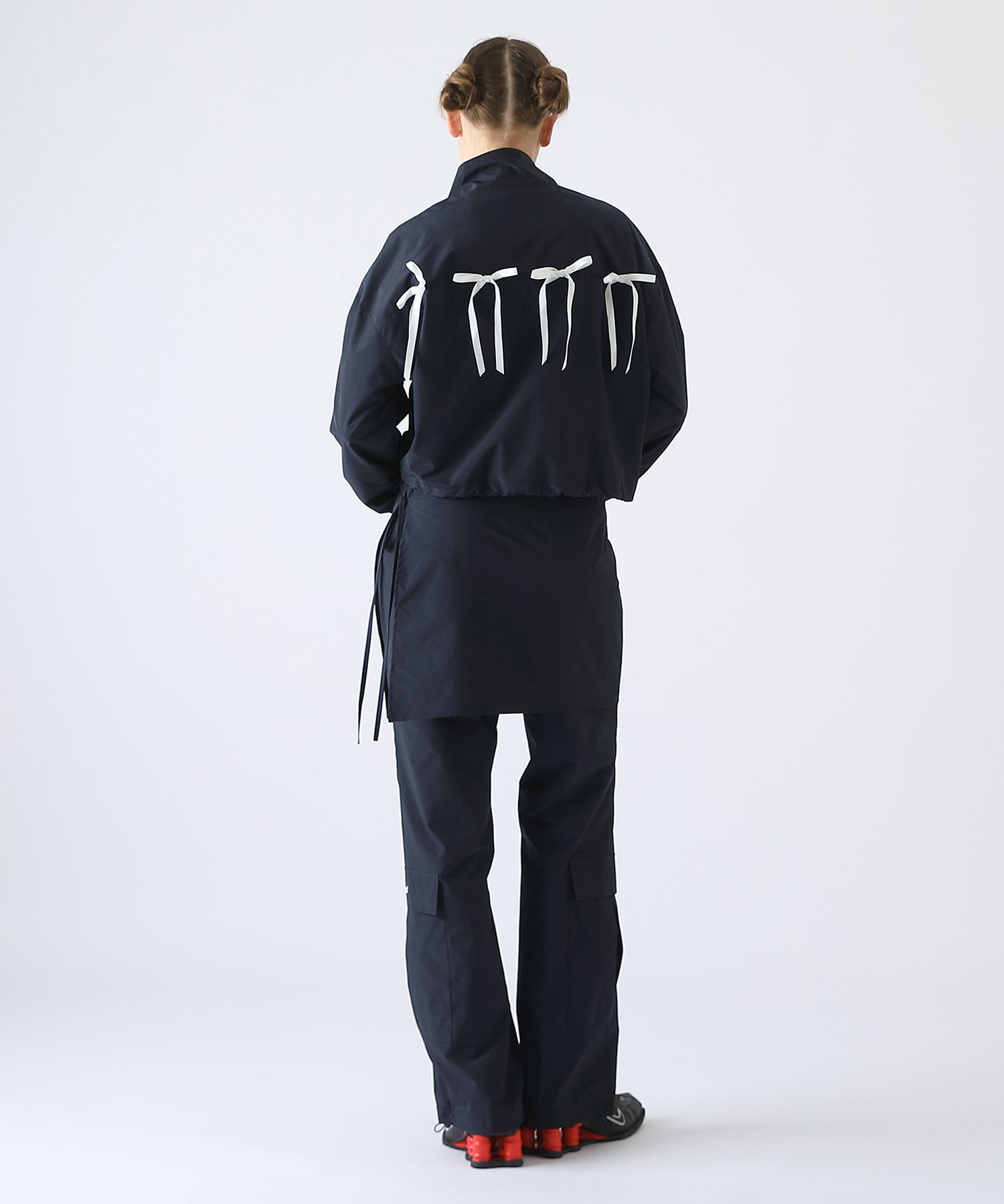 Bad Blue * Ribbon Blossom Crop Jacket リボン ジャケット MUSINSA | BADBLUE Ribbon Crop Jacket Navy