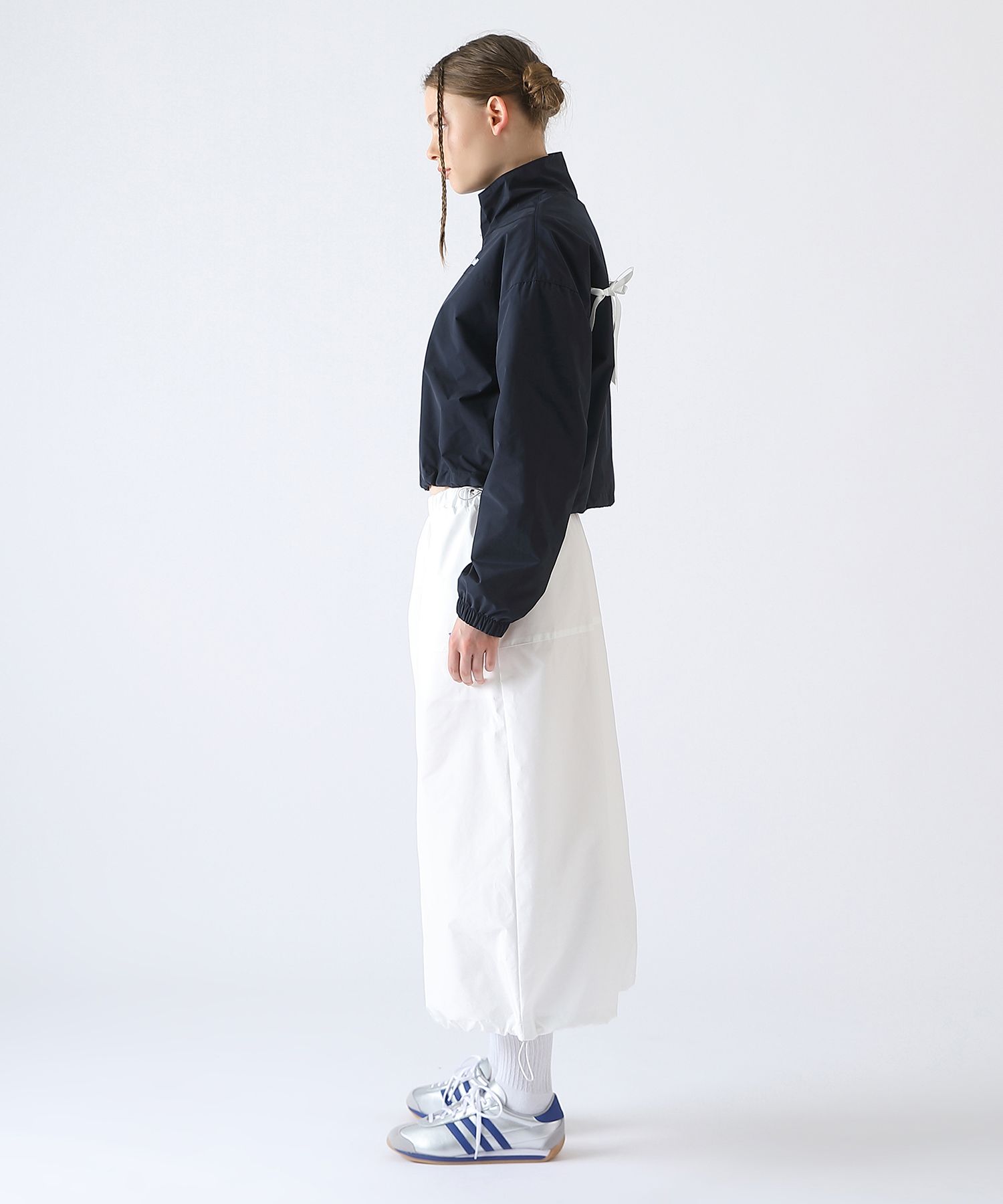 MUSINSA | BADBLUE Ribbon Crop Jacket Navy