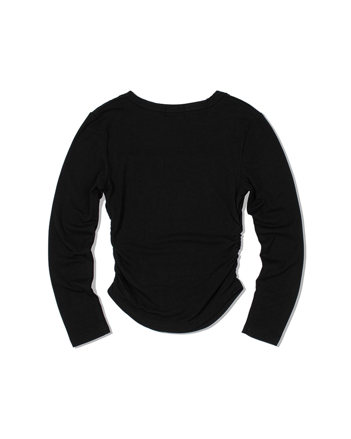 모아(MOAA) 스퀘어넥 셔링 롱 슬리브 (BLACK)
