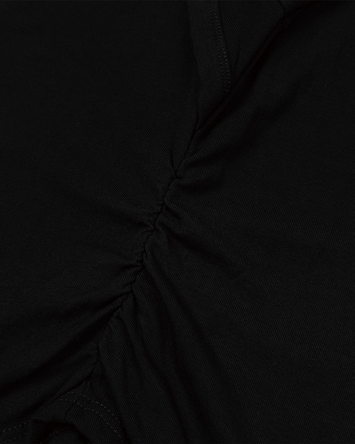 모아(MOAA) 스퀘어넥 셔링 롱 슬리브 (BLACK)