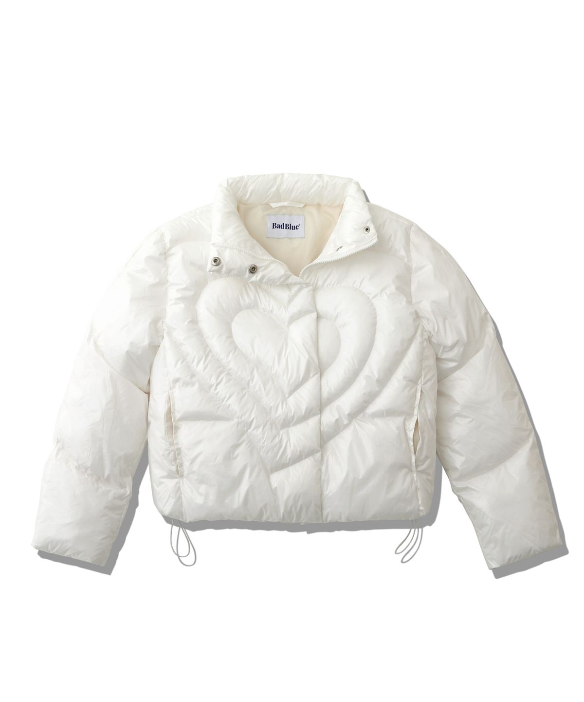 배드블루(BADBLUE) Heart Puffer Jacket Snow White
