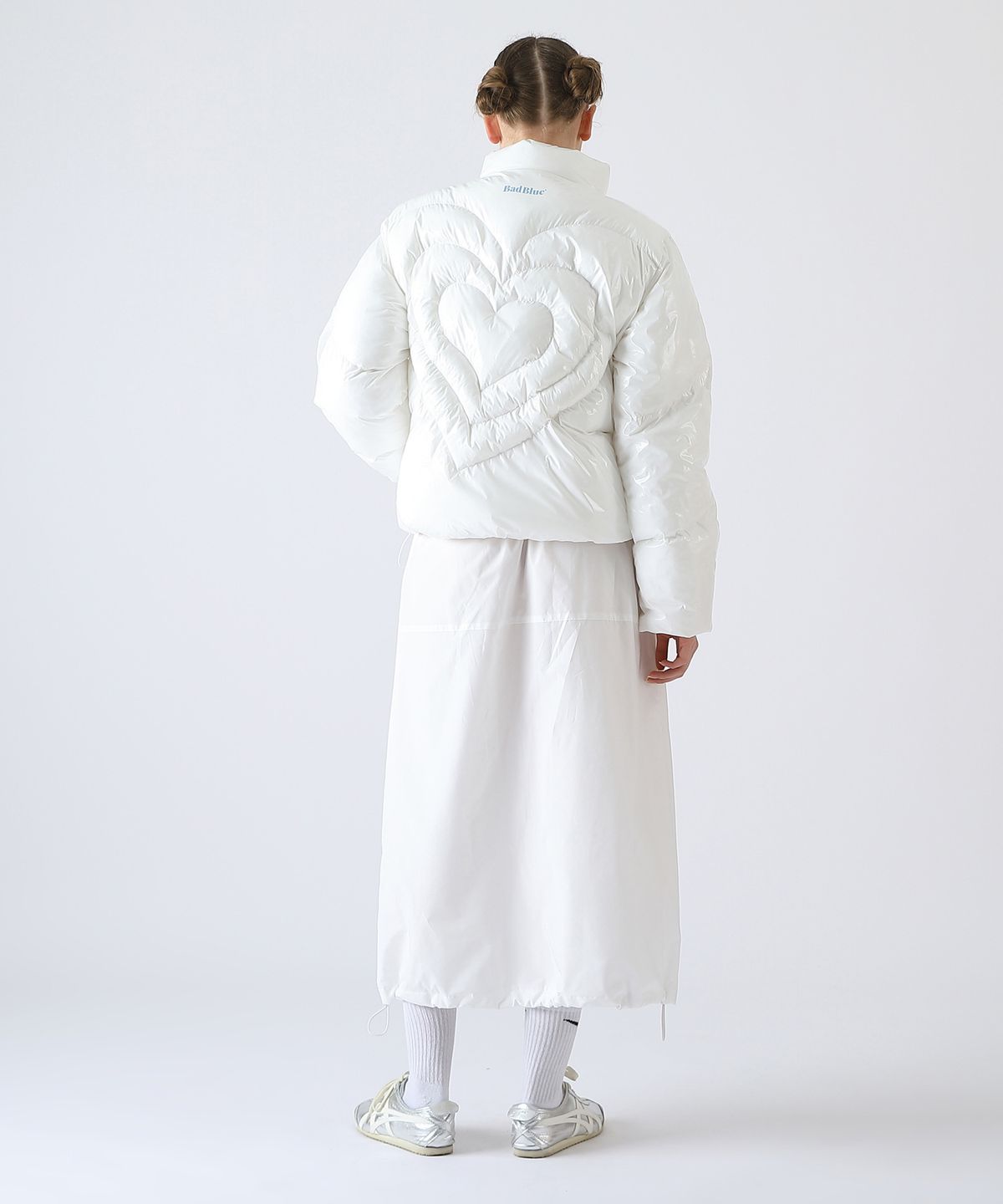 배드블루(BADBLUE) Heart Puffer Jacket Snow White
