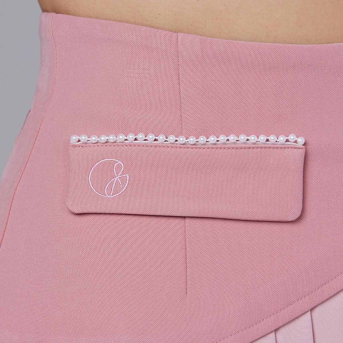 제이제인(J.JANE) 하트 쉐입 플리츠 스커트 (Pink)