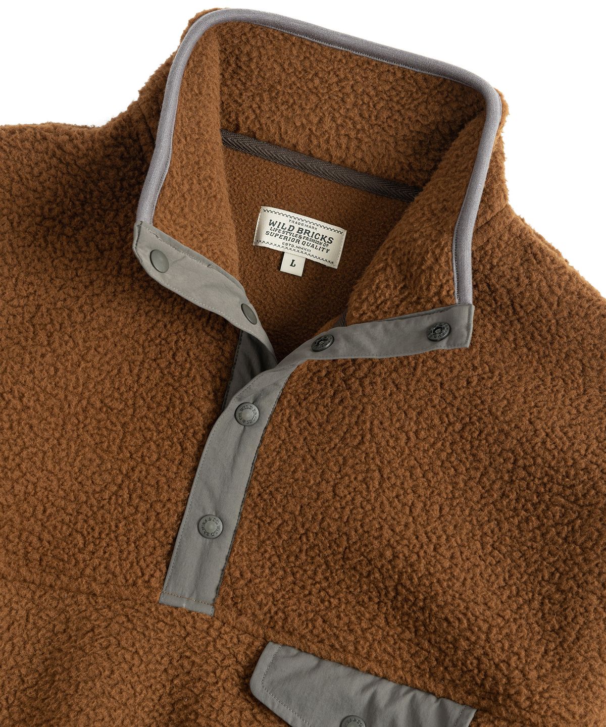 와일드 브릭스(WILD BRICKS) WB FLEECE PULLOVER (brown)