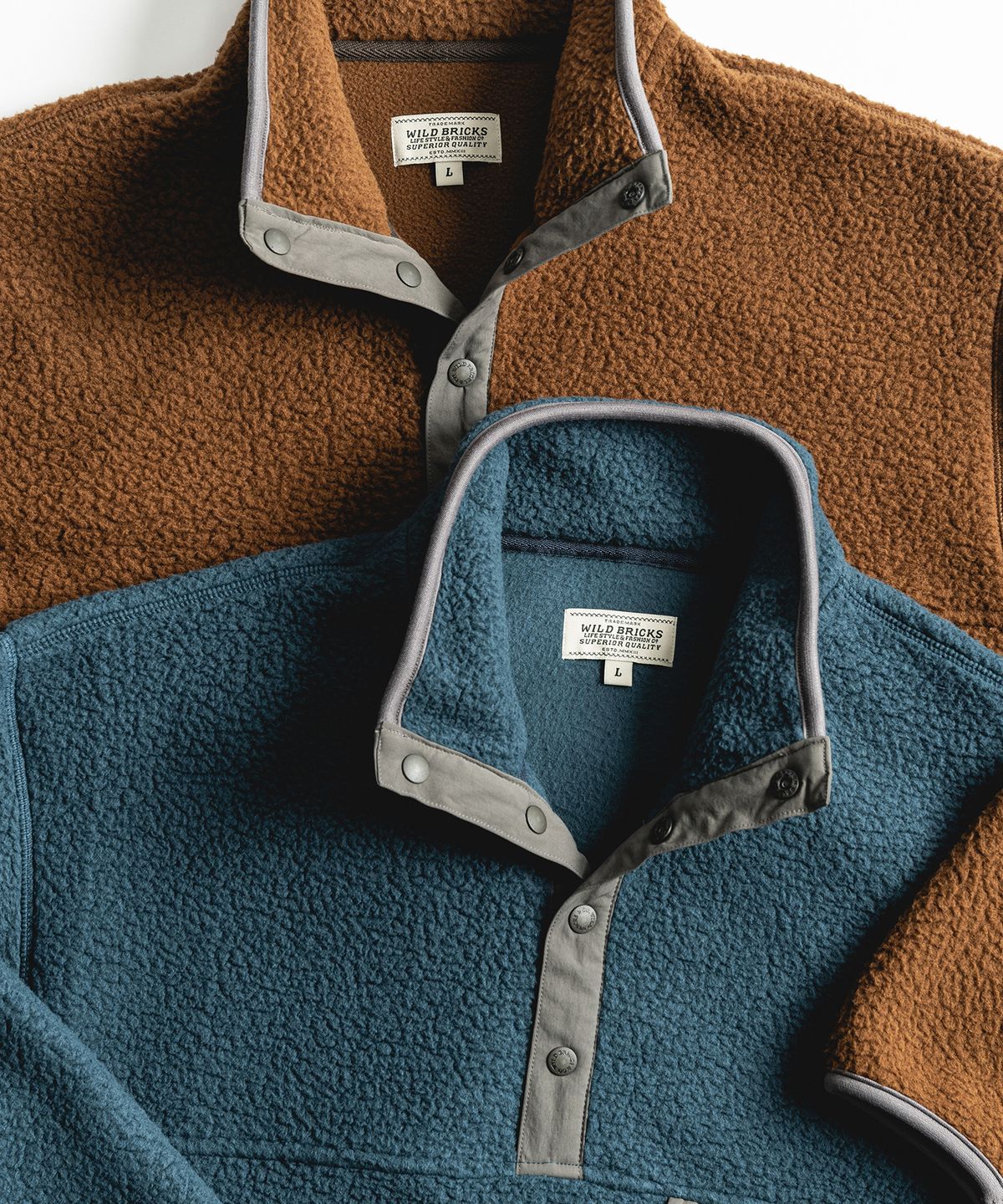 와일드 브릭스(WILD BRICKS) WB FLEECE PULLOVER (brown)