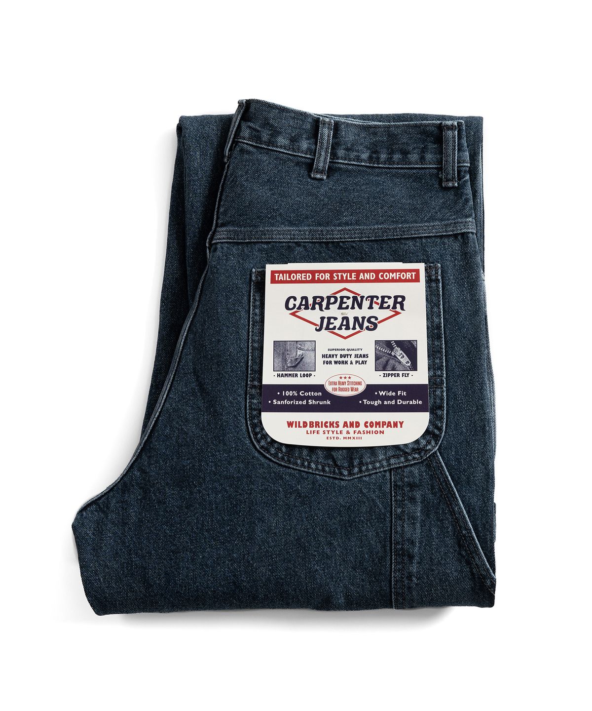 와일드 브릭스(WILD BRICKS) DB CARPENTER JEANS (dark blue)