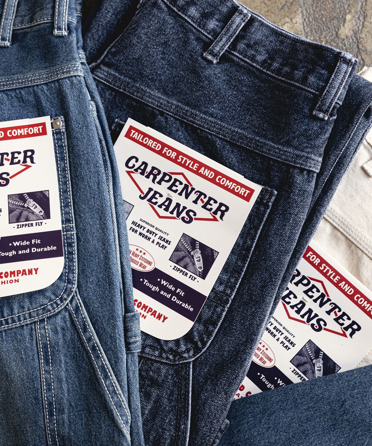 와일드 브릭스(WILD BRICKS) DB CARPENTER JEANS (dark blue)