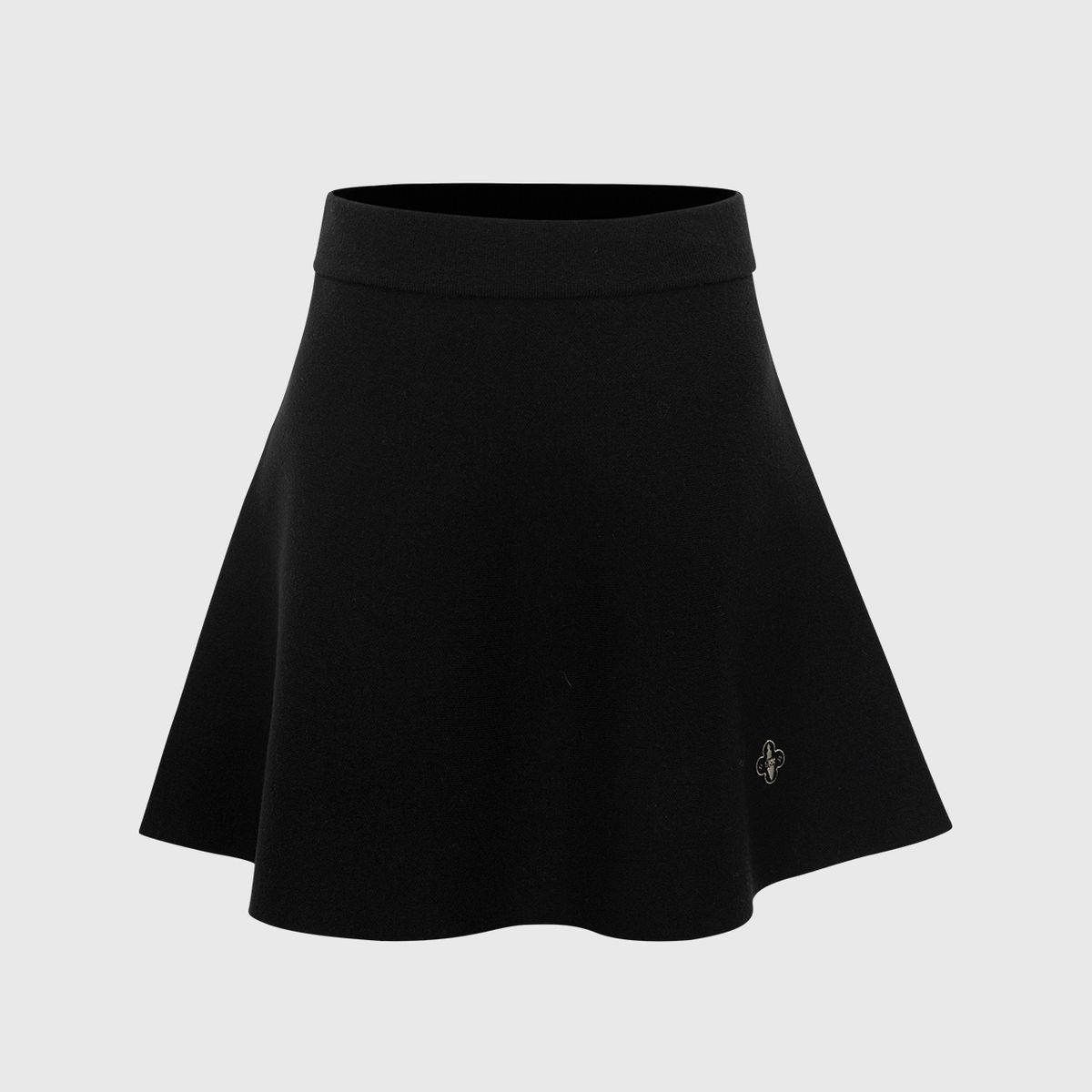 릭크(LIKK) A라인 심플 밴딩 울 스커트(블랙)_L3C1-NS06K