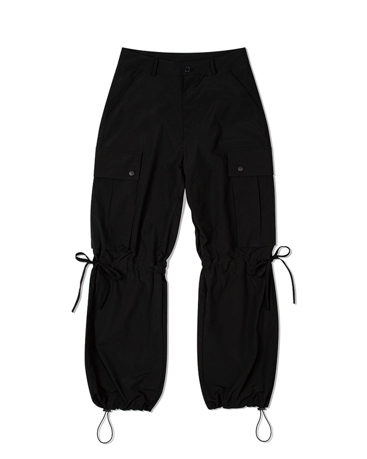 모아(MOAA) 나일론 리본 카고 팬츠 (BLACK)