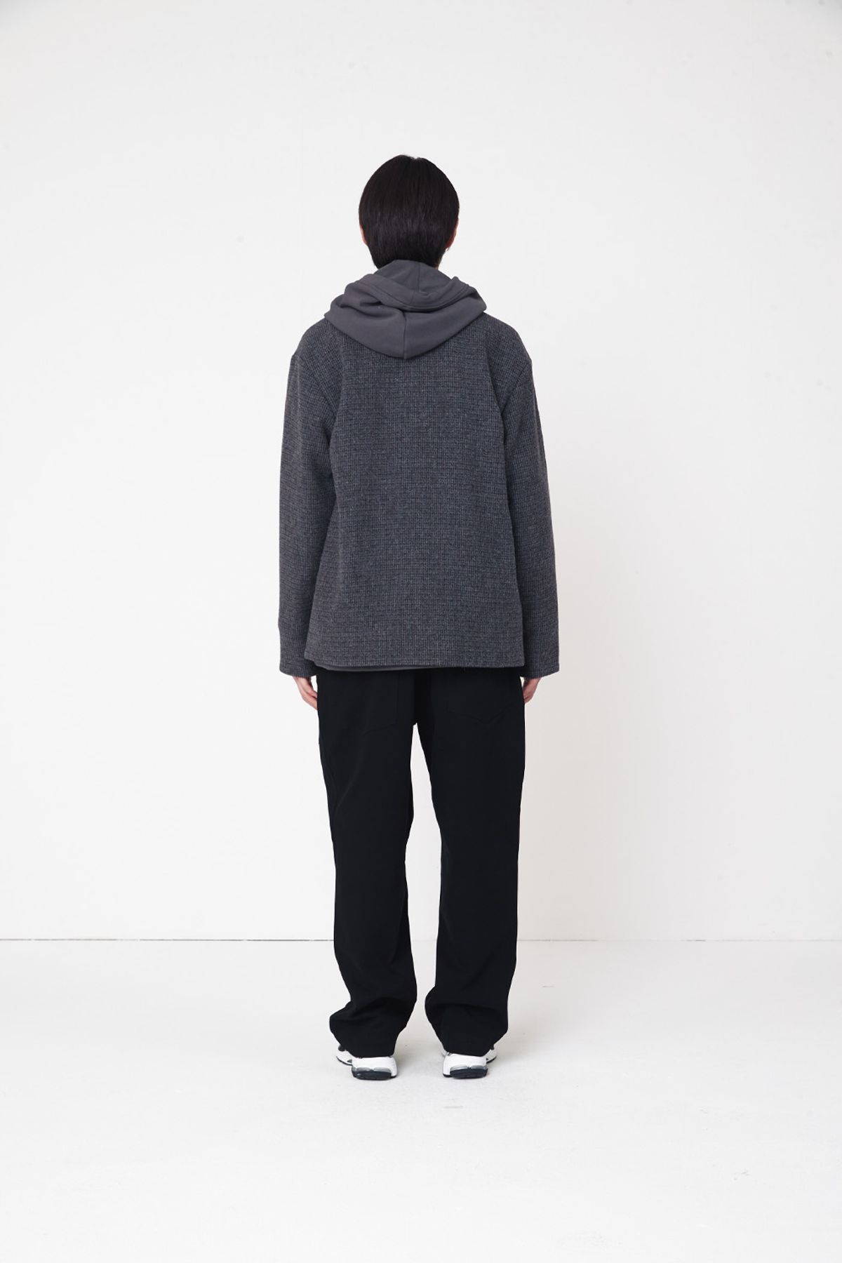 홀리선(HORLISUN) Marion Alpaca Cardigan Jacket Navy Gray