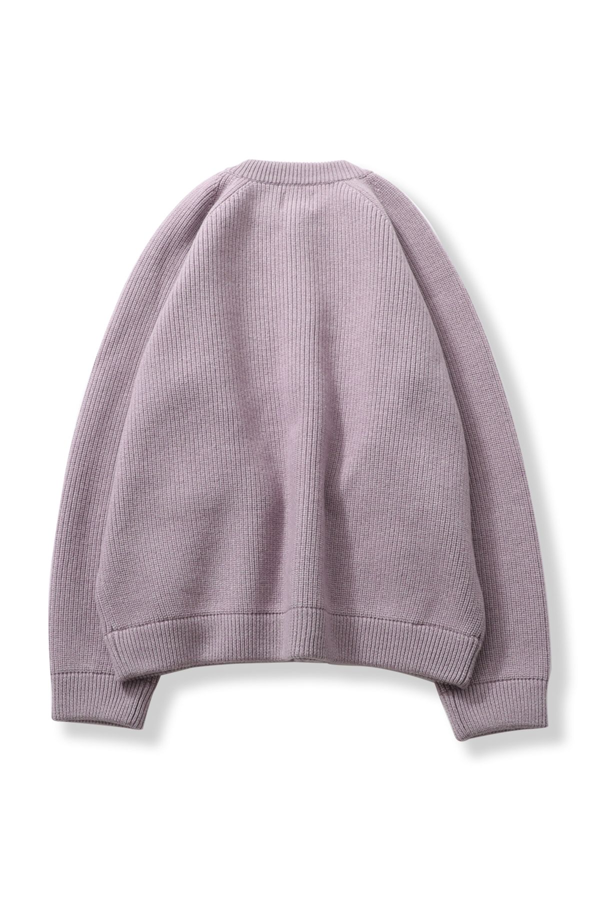 홀리선(HORLISUN) Annette Superfine Wool Heavy Rib Knit Cardigan Lavender