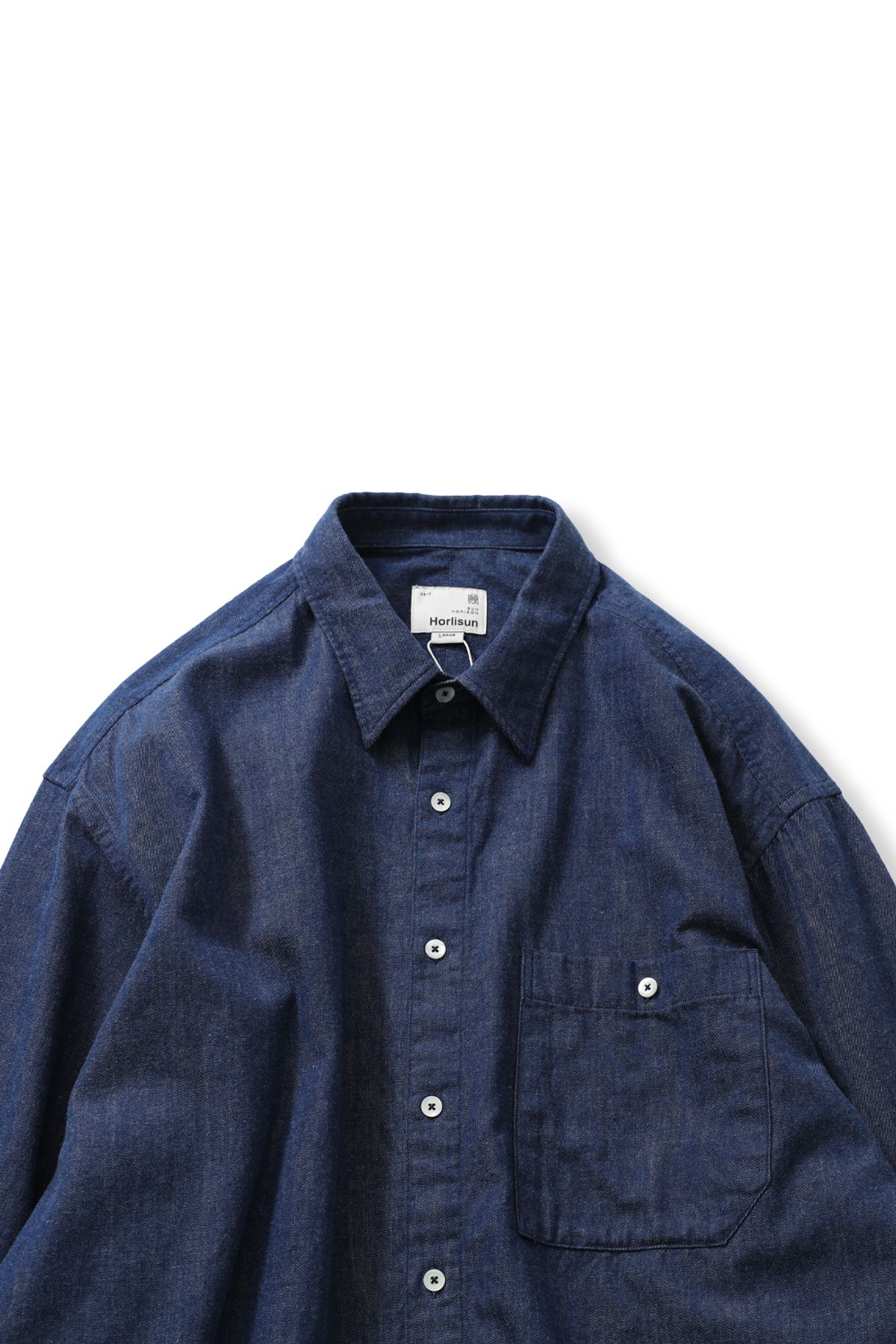 홀리선(HORLISUN) Jane Denim Shirt Navy