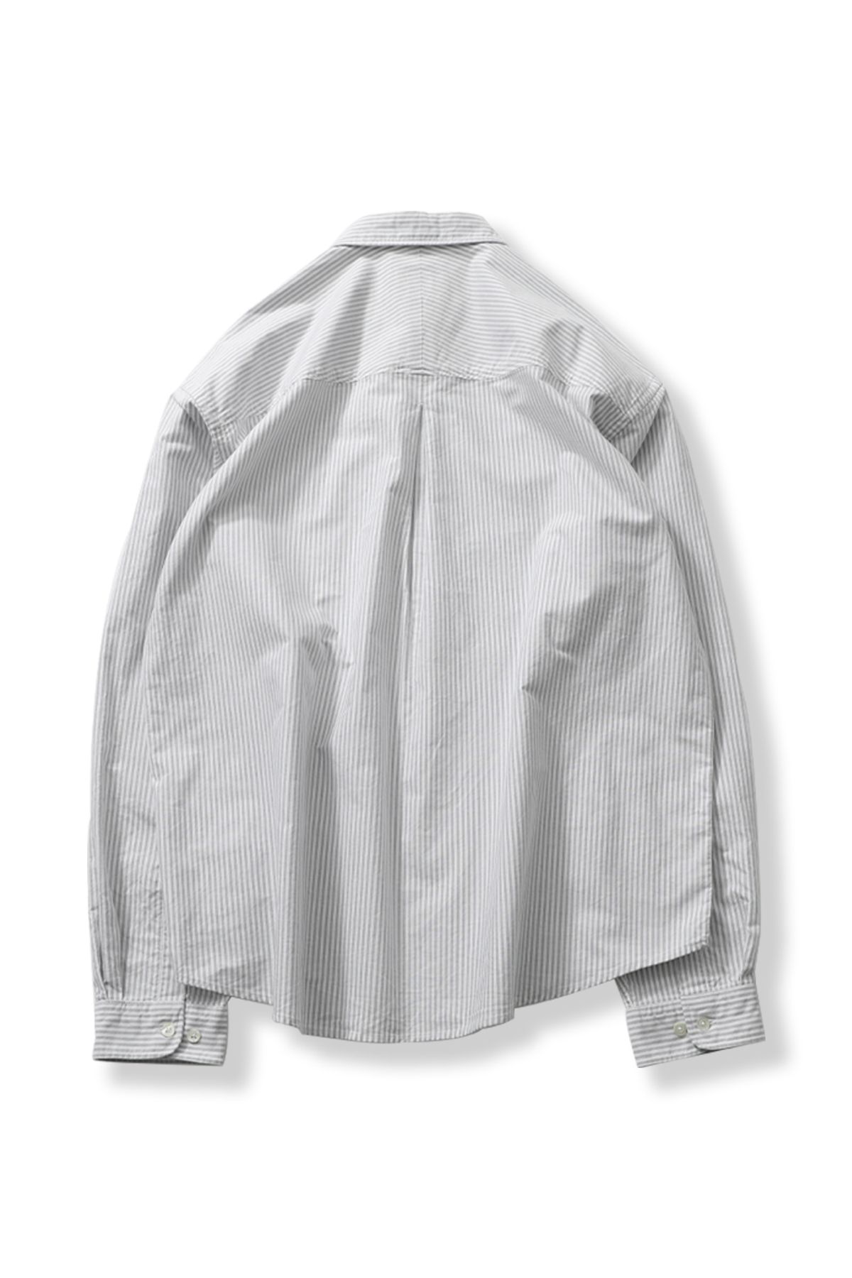 홀리선(HORLISUN) Jane Oxford Stripe Shirt Gray