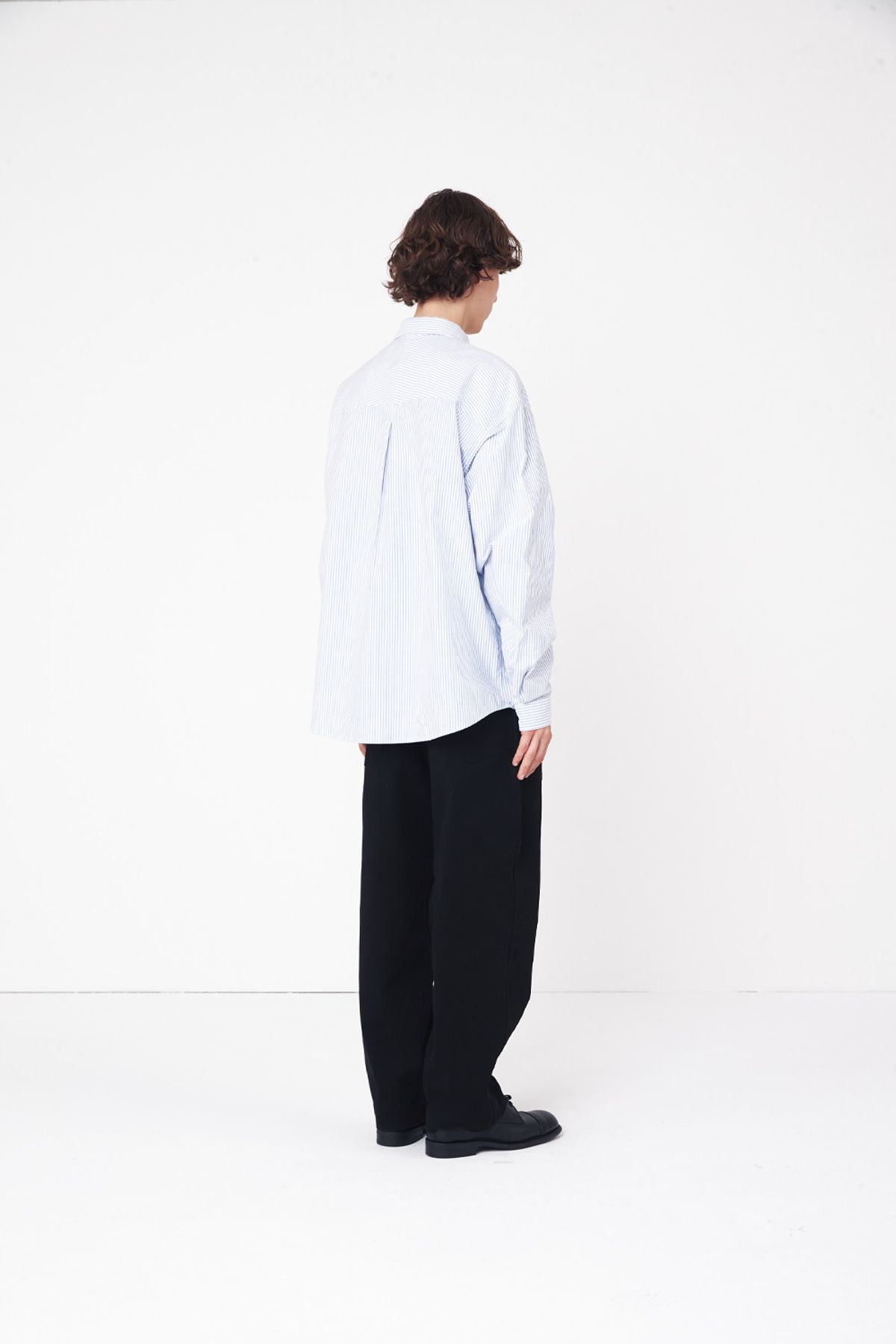 홀리선(HORLISUN) Jane Oxford Stripe Shirt Blue