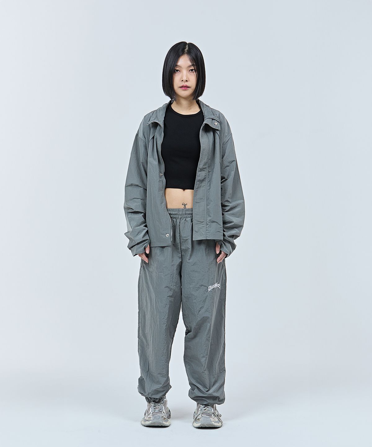 디오스피스(DAUSPICE) Ripstop Track Pants Grey