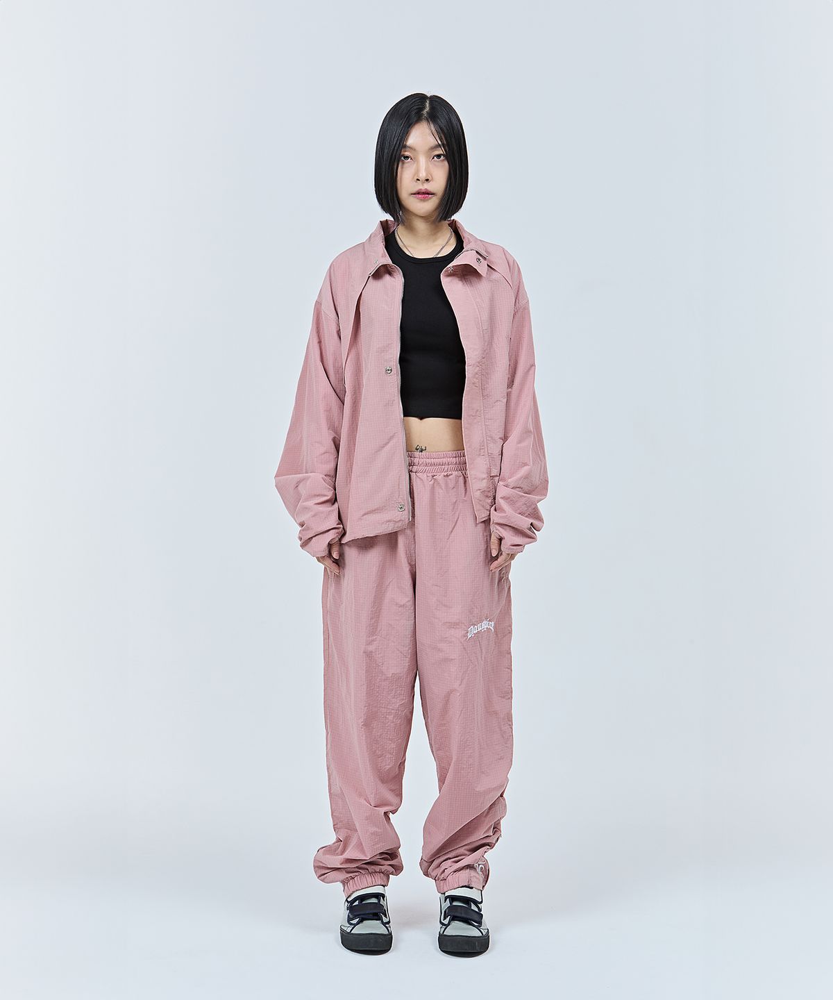 디오스피스(DAUSPICE) Ripstop Track Pants Pink