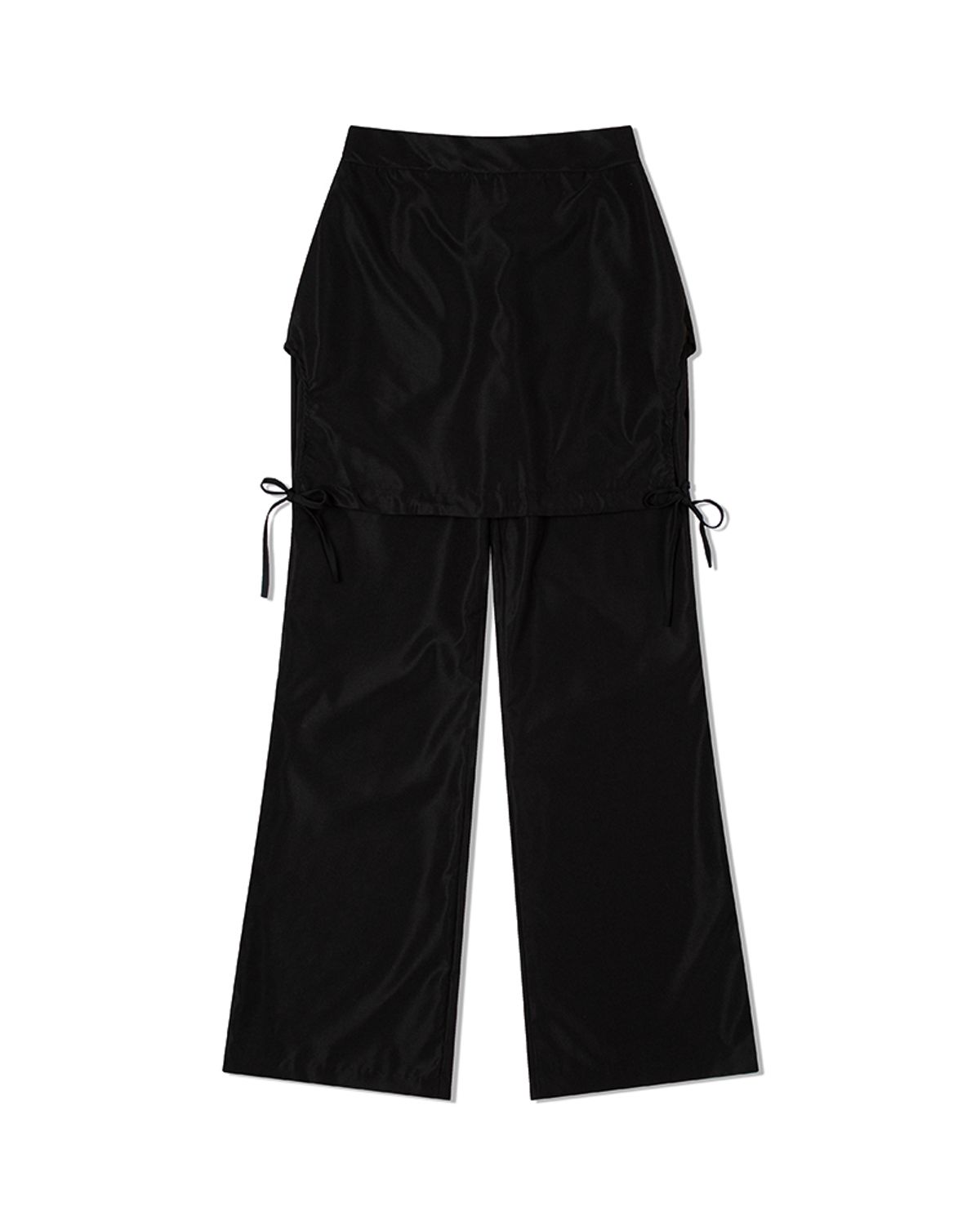 모아(MOAA) 랩 스커트 부츠컷 트라우저 (BLACK)
