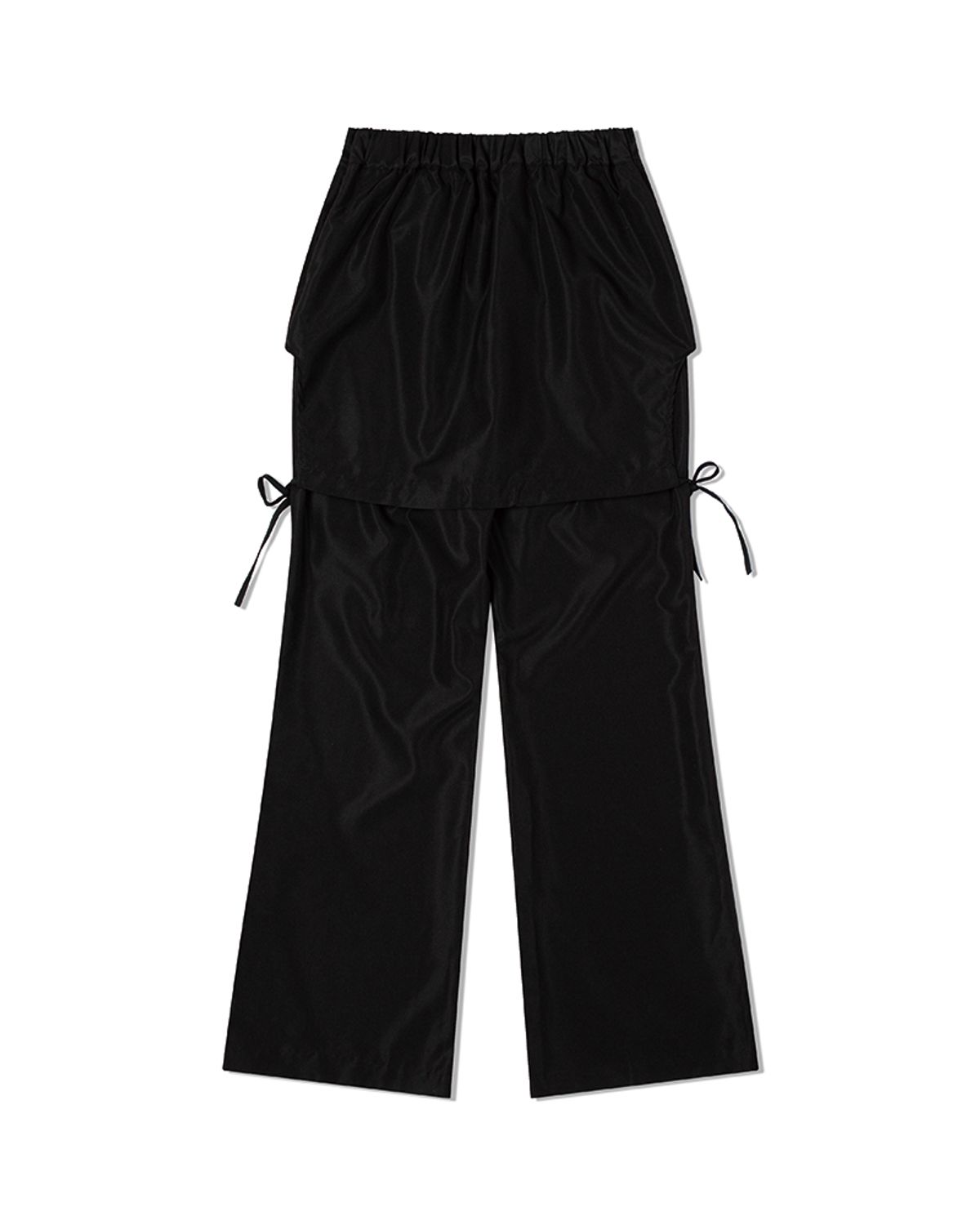 모아(MOAA) 랩 스커트 부츠컷 트라우저 (BLACK)