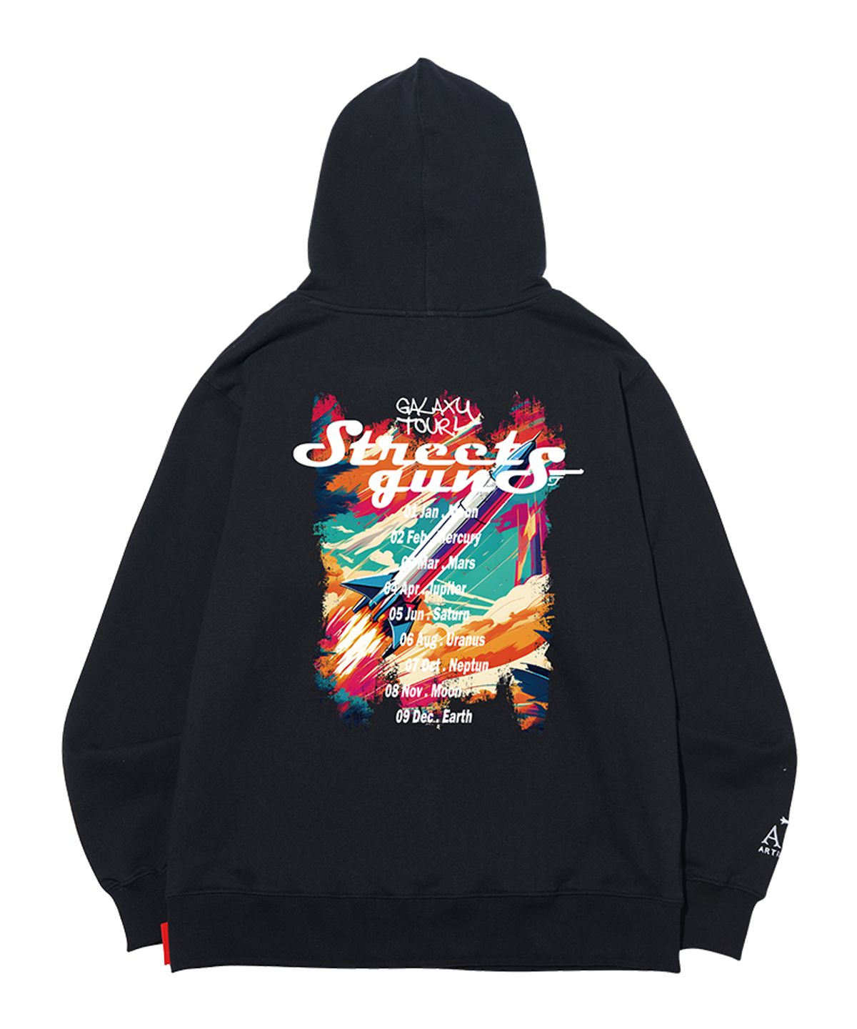 아티스트웨어(ARTISTWEAR) [ATW X 스트릿건즈] 갤럭시투어 후드티