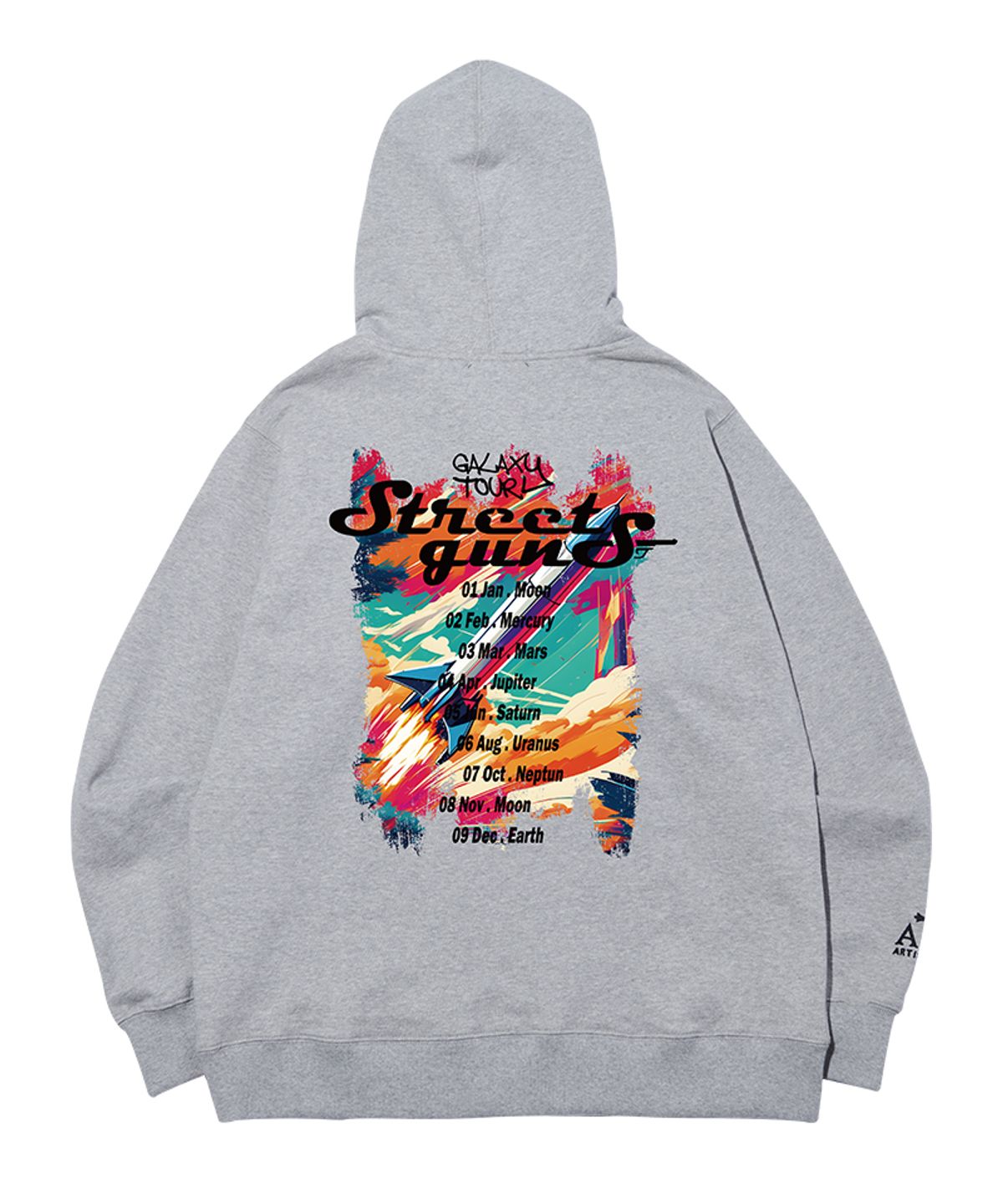 아티스트웨어(ARTISTWEAR) [ATW X 스트릿건즈] 갤럭시투어 후드티