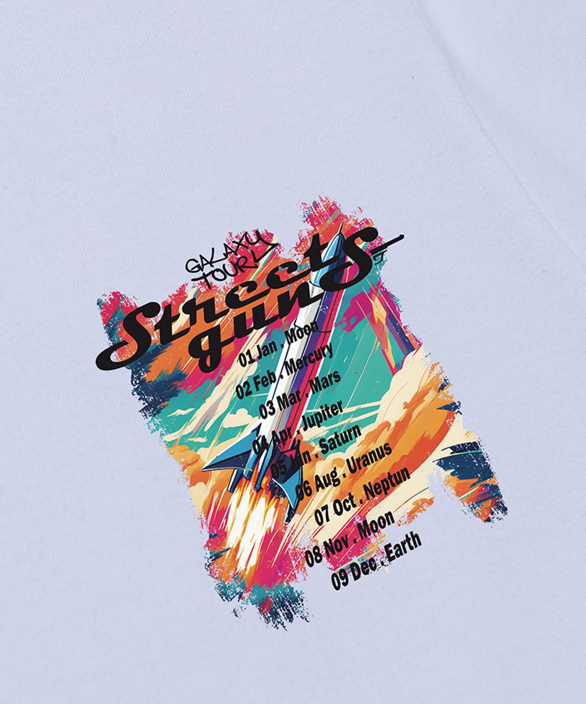 아티스트웨어(ARTISTWEAR) [ATW X 스트릿건즈] 갤럭시투어 반팔티
