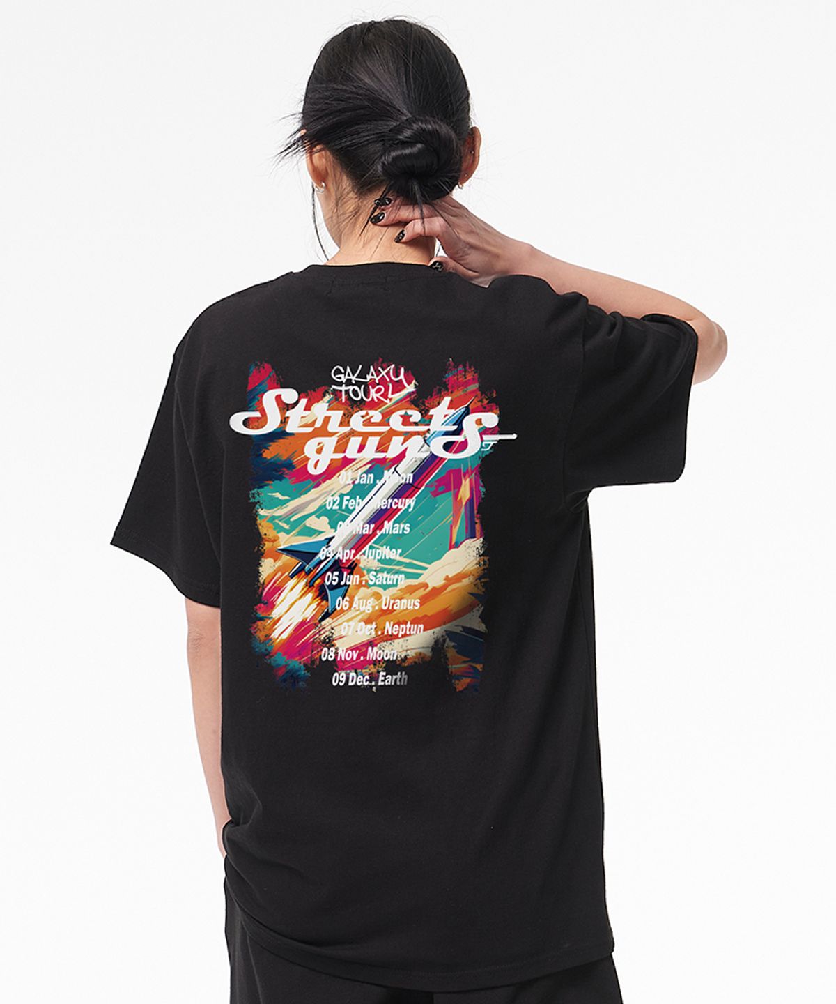 아티스트웨어(ARTISTWEAR) [ATW X 스트릿건즈] 갤럭시투어 반팔티