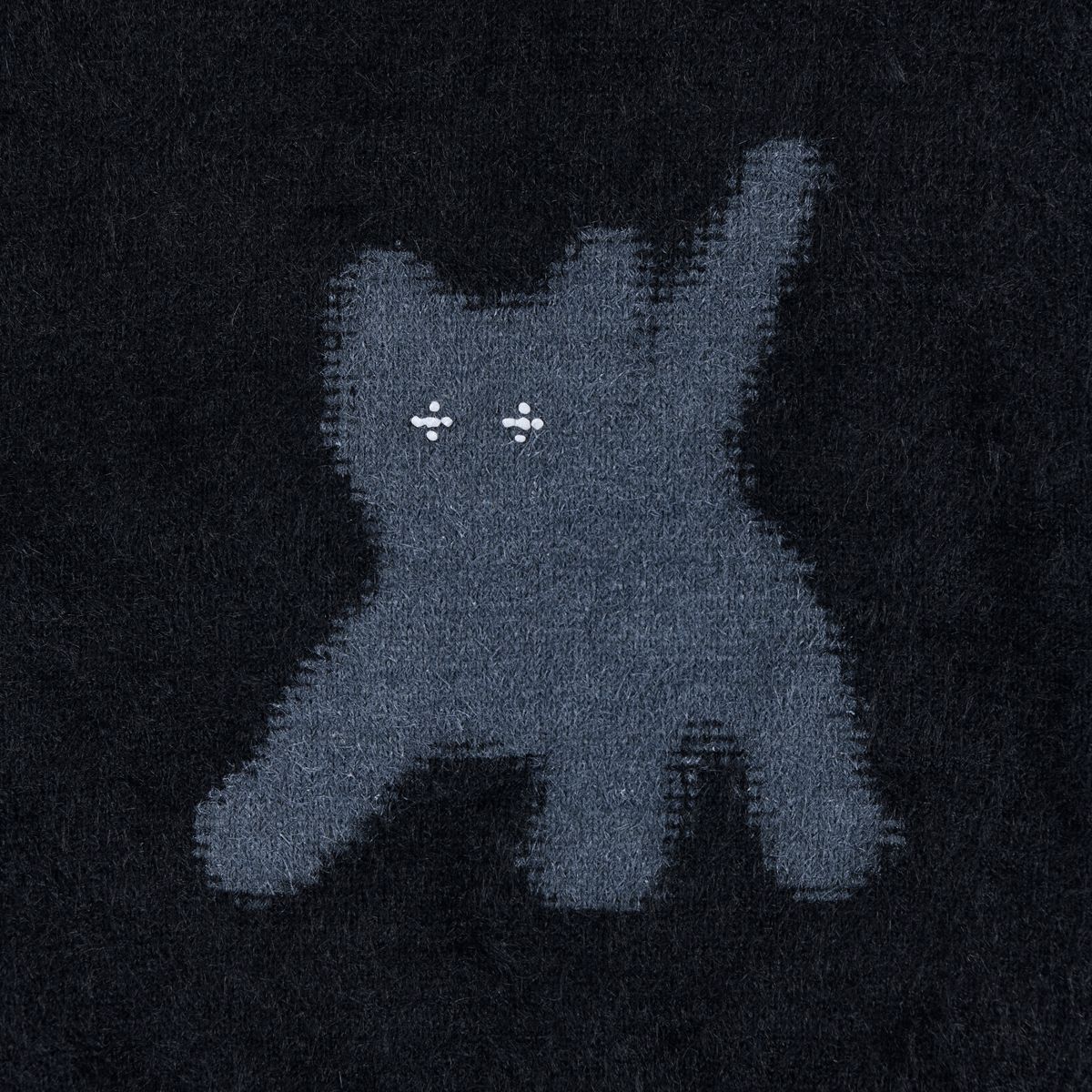 에이이에이이(AEAE) Flashed Cats Angora Knit -[BLACK]