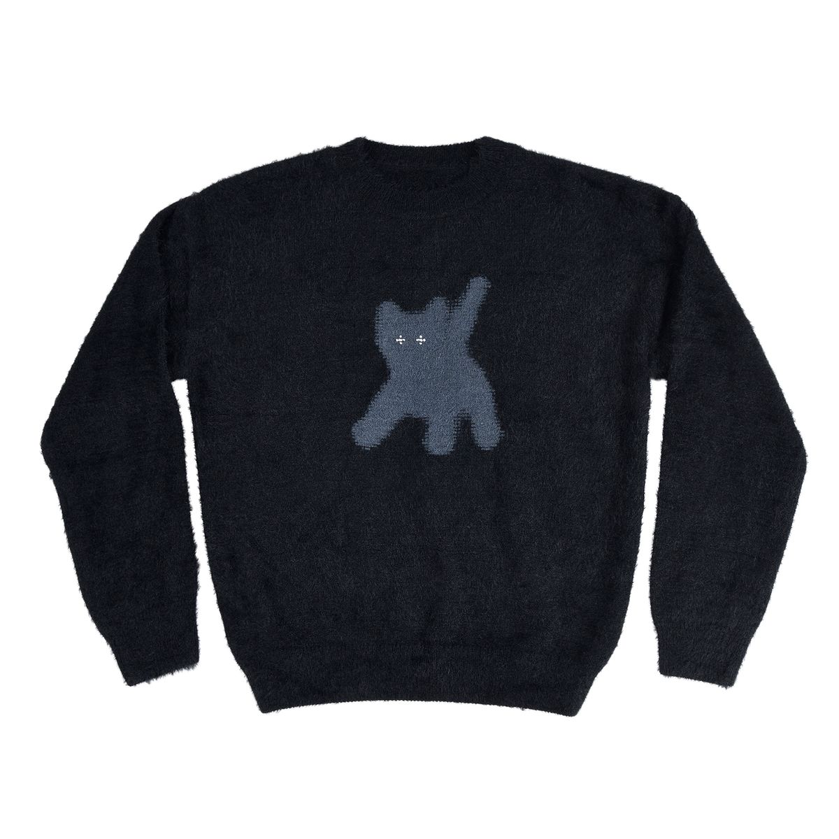 에이이에이이(AEAE) Flashed Cats Angora Knit -[BLACK]