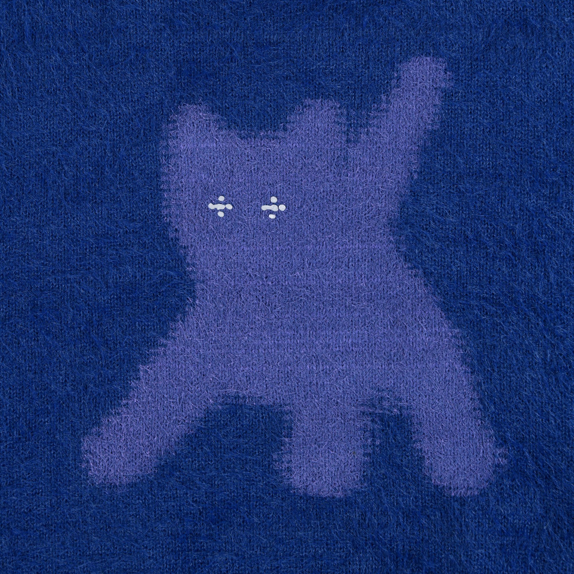 MUSINSA公式 | AEAE Flashed Cats Angora Knit -[BLUE NAVY]