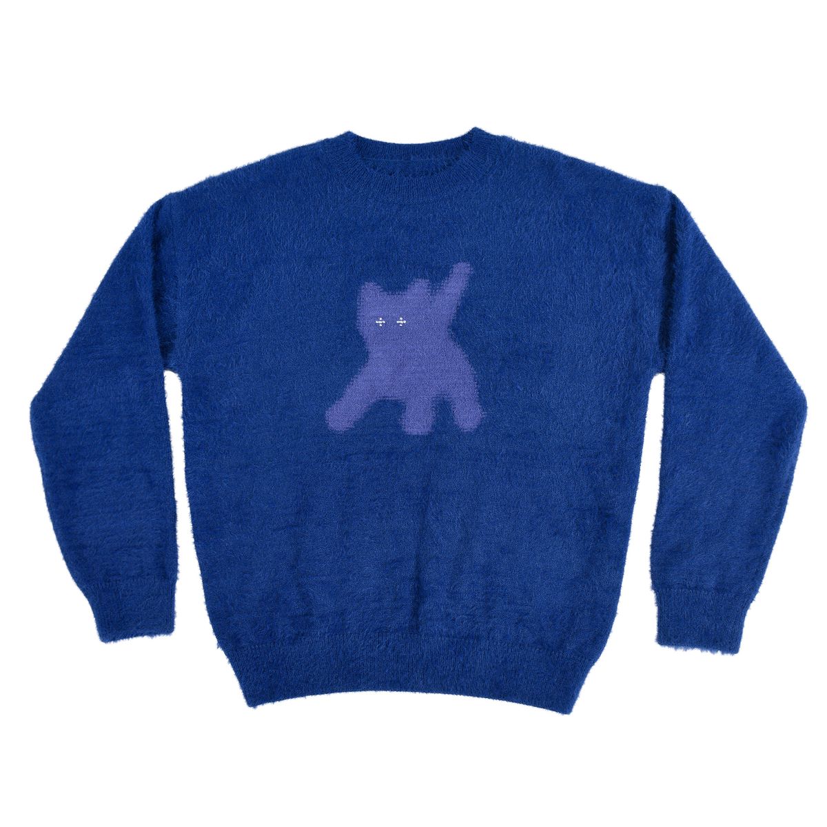 에이이에이이(AEAE) Flashed Cats Angora Knit -[BLUE NAVY]