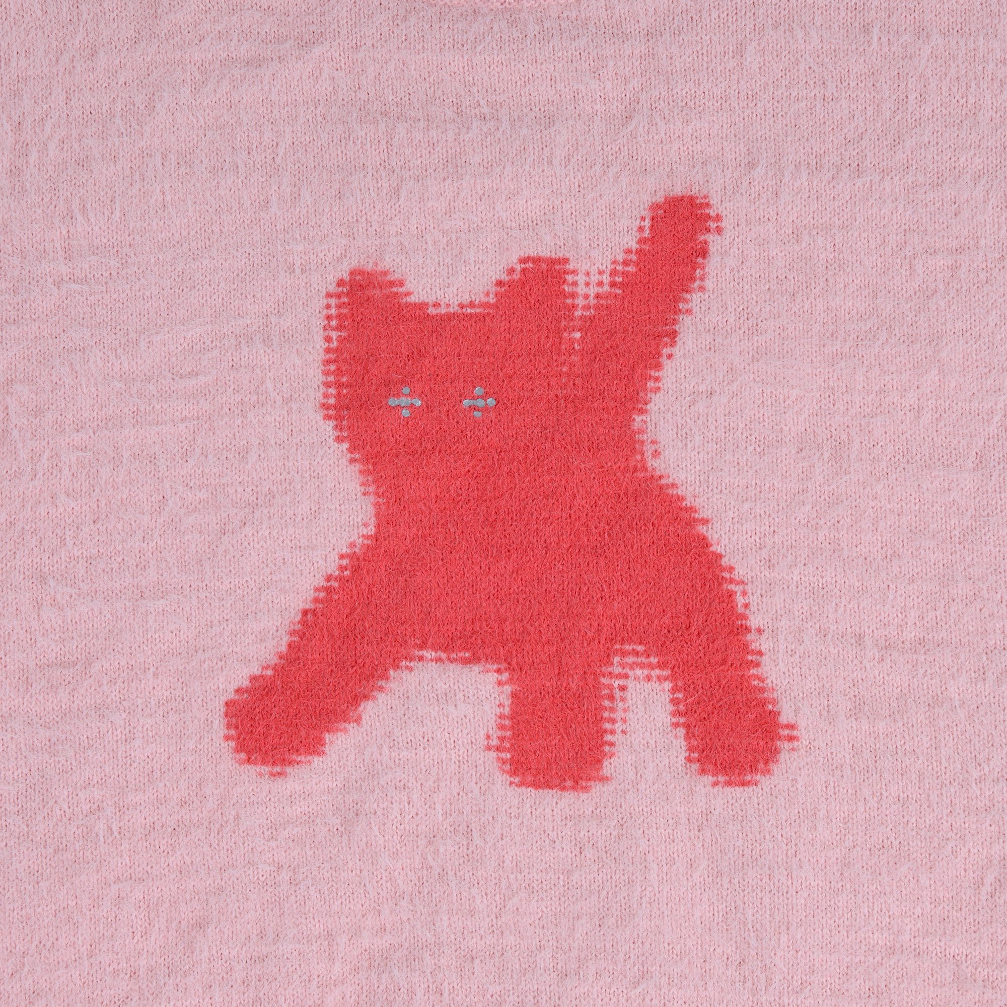MUSINSA | AEAE Flashed Cats Angora Knit -[PINK]