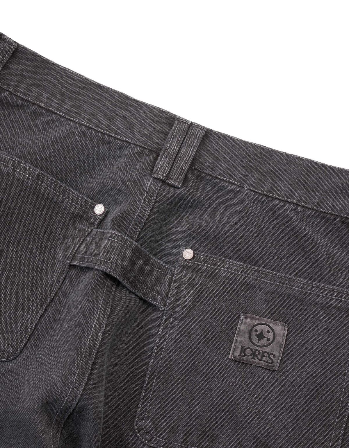 로어즈(LORES) Pigment Dyed Work Pants - Charcoal